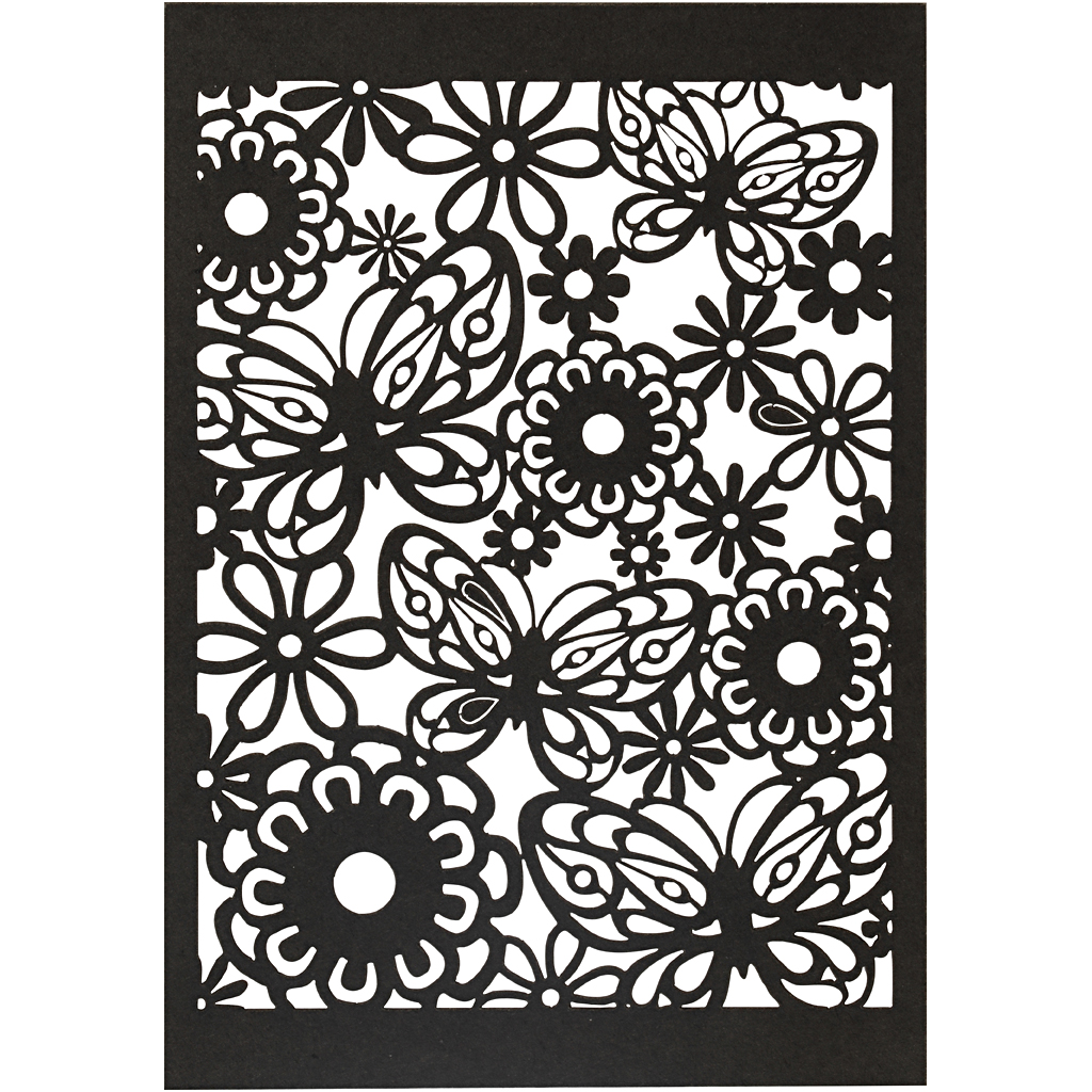 Spetskartong, svart, 10,5x15 cm, 200 g, 10 st./ 1 förp. Svart