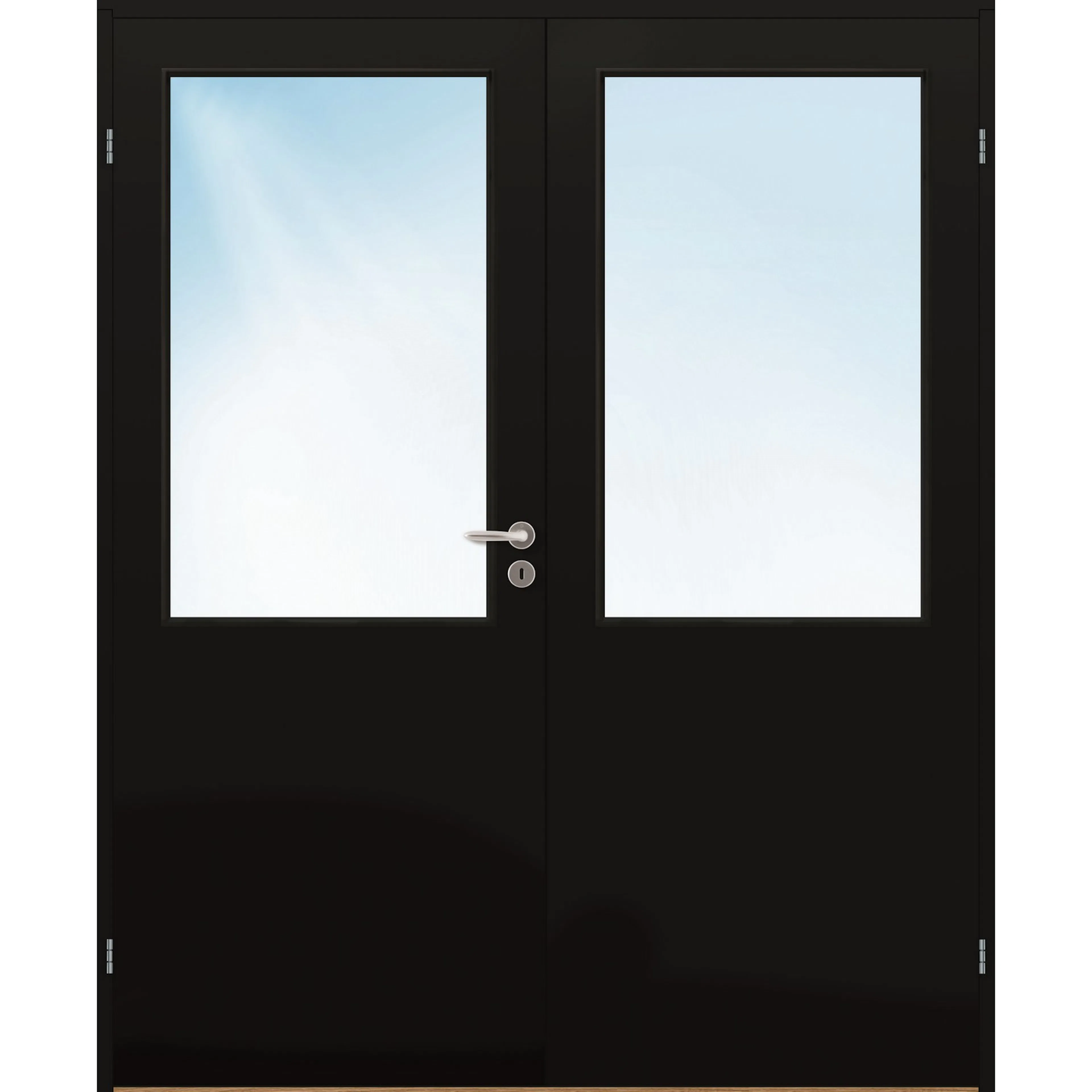 DØRBL TF SLETTEN KOMP HW 13X20 SOR BxH: 133x200 (dørbladmål: 62,5+62,5x194), NCS S-9000-N, Svart