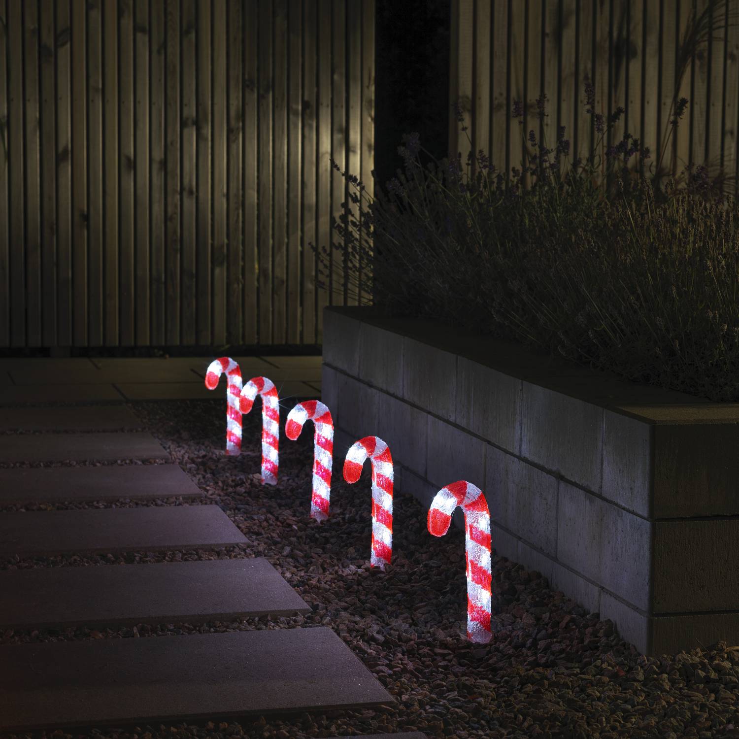 Dekorasjon Gnosjö Konstsmide Godteristenger Akryl 5Stk 25cm LED