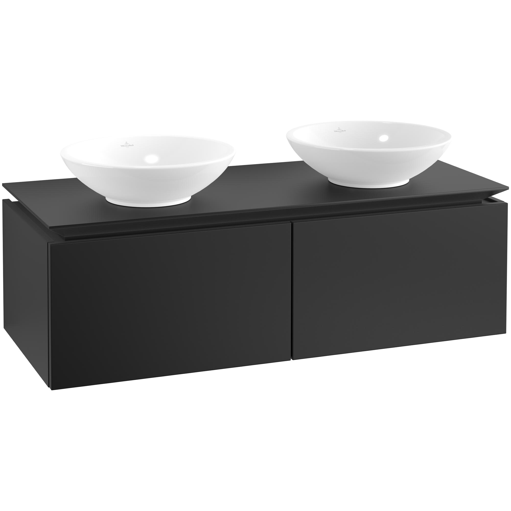 Tvättställsskåp Villeroy & Boch Legato Kompakt 1200 med 2 Lådor för Två Ytmonterade Tvättställ | badrum - badrumsmobler - tvattstallsskap-och-kommod | KakelKungen