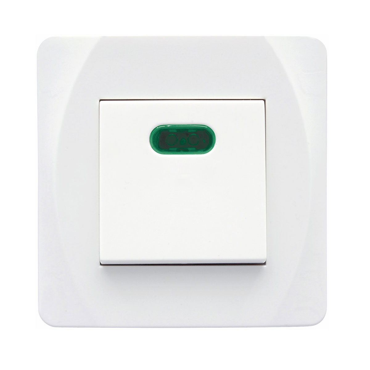 Strømbryter Malmbergs Nova Innfelt 2-Polet Lysindikator Hvit