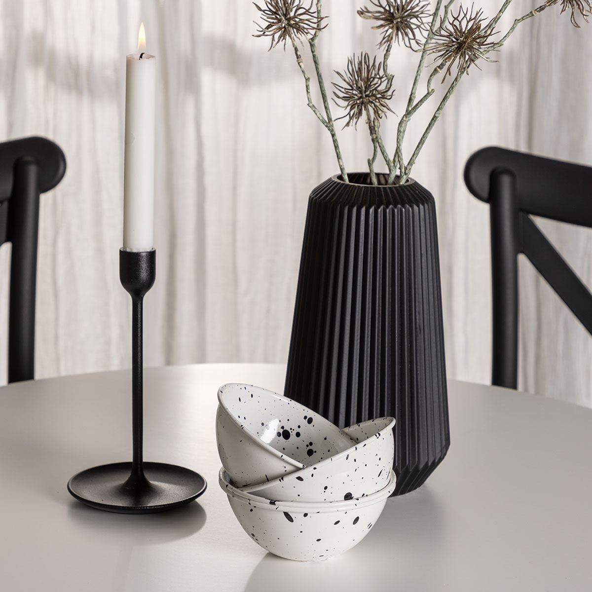 Spisegruppe Venture Home Hamden Ø80 cm med 4 Crosett Stoler