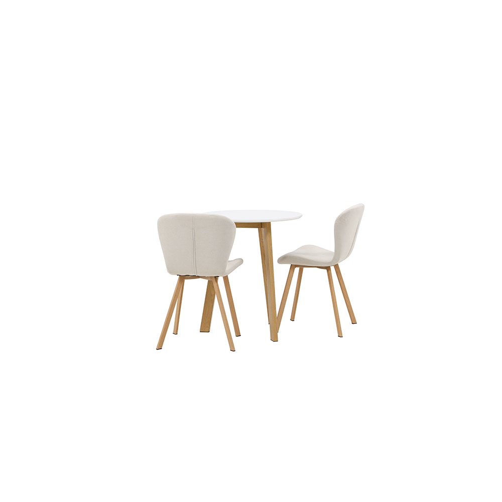Spisegruppe Venture Home Leonora Ø65 cm med 2 stk Lilja Stoler