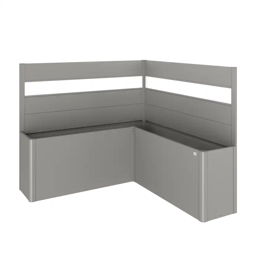 Levegg Biohort til Belvedere Plantekasse L-form med Akrylglass 91x201x201 cm