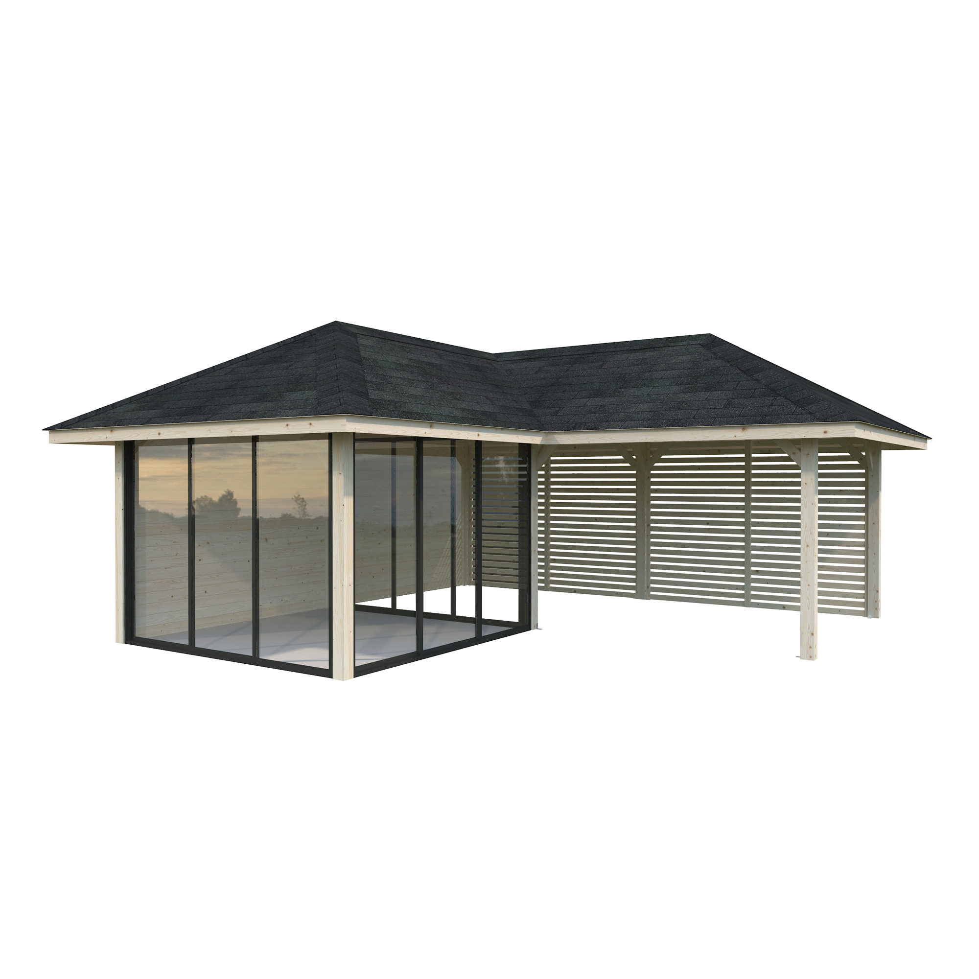 Hagestue Palmako Bianca 24,9 m2 Sett 211 Slide