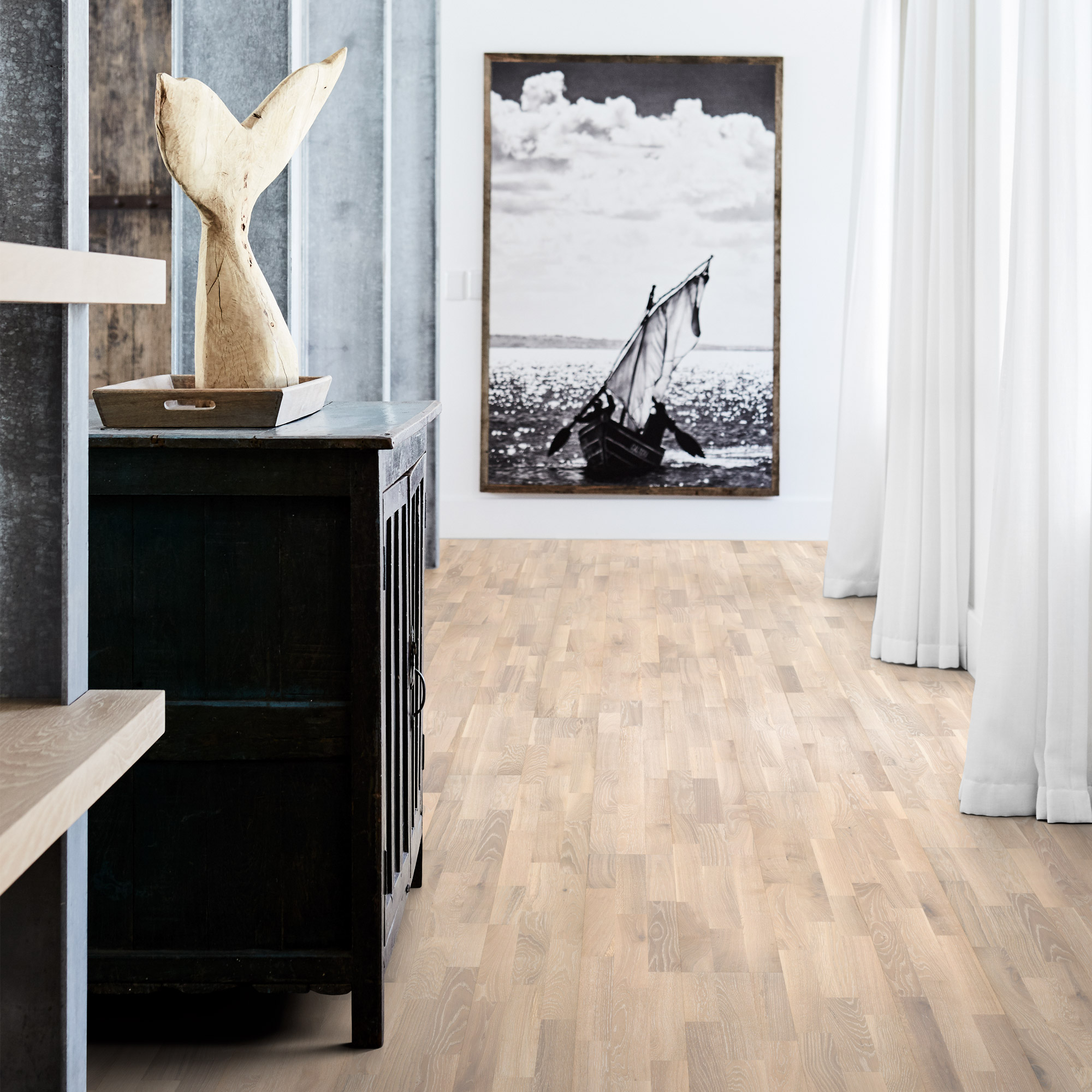 Parkett Kährs Harmony Pale Mattlakkert Eik 3-Stav