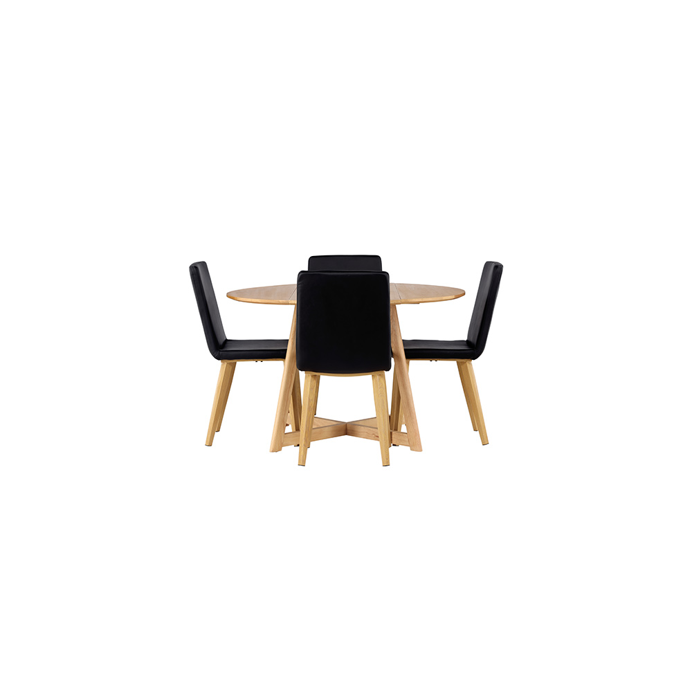 Spisegruppe Venture Home Yakidon Ø120 cm med 4 stk Today Stoler