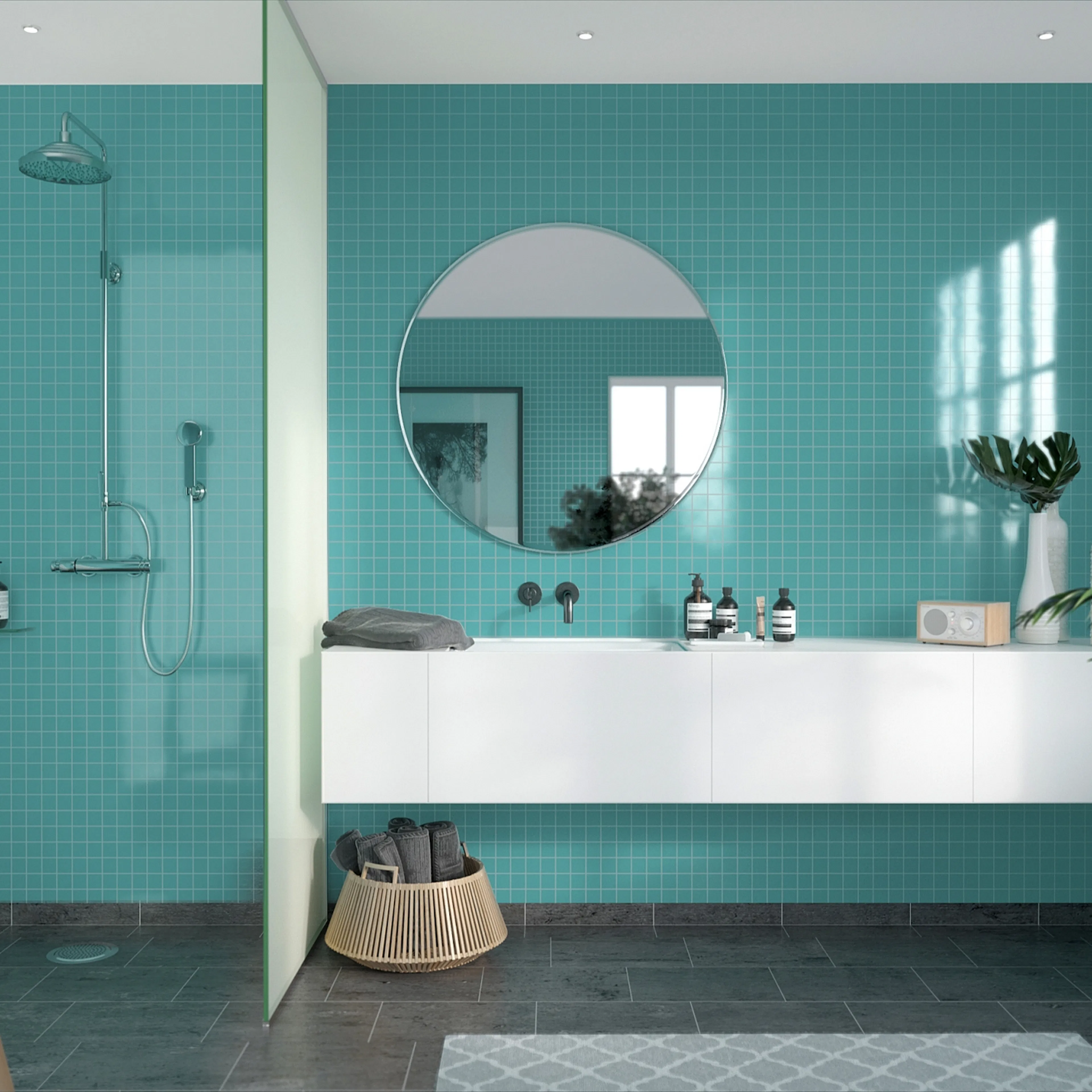 Baderomspanel Fibo 2212 M0303 Aquamarine