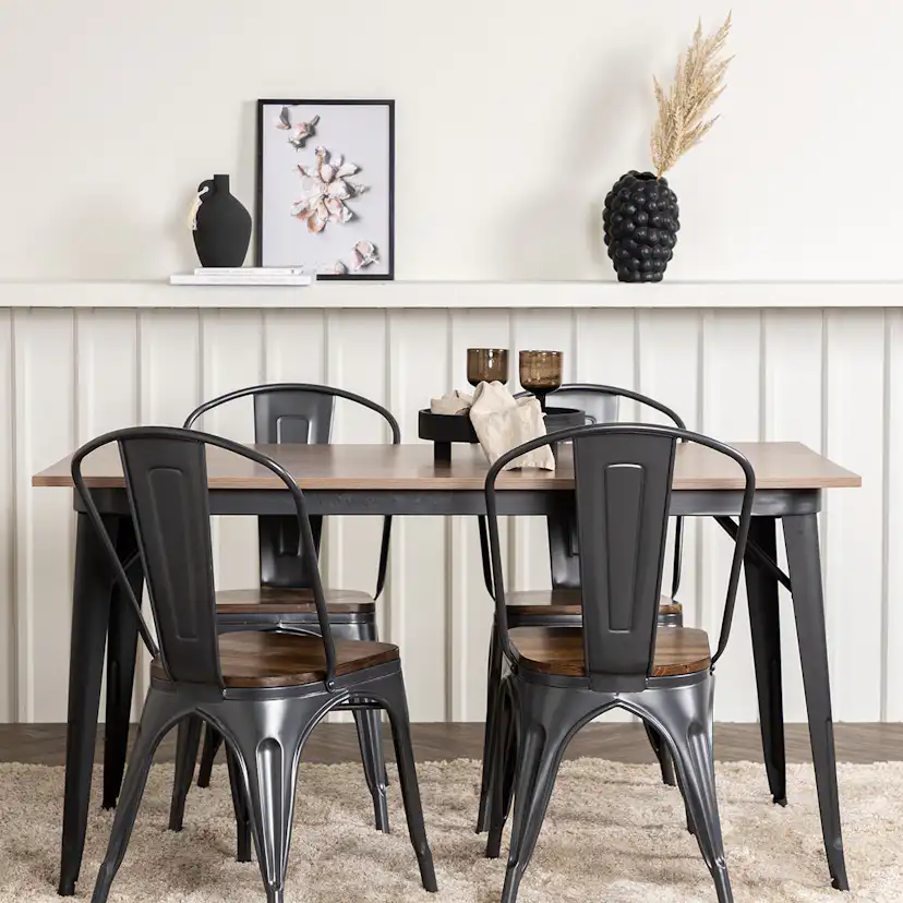 Spisegruppe Venture Home Tempe med 4 Tempe Stoler