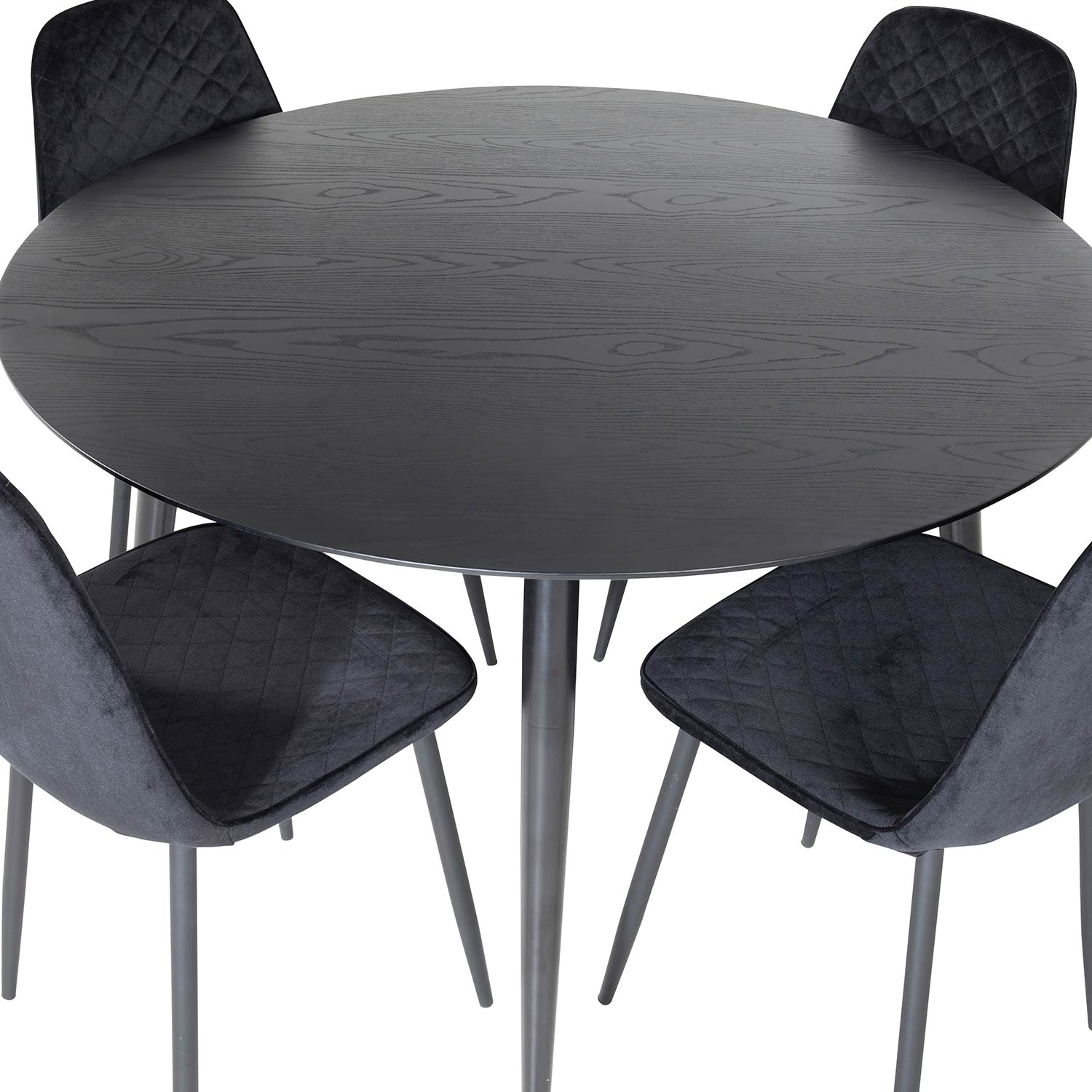 Spisegruppe Venture Home Dipp Ø115 cm med 4 Polar Stoler