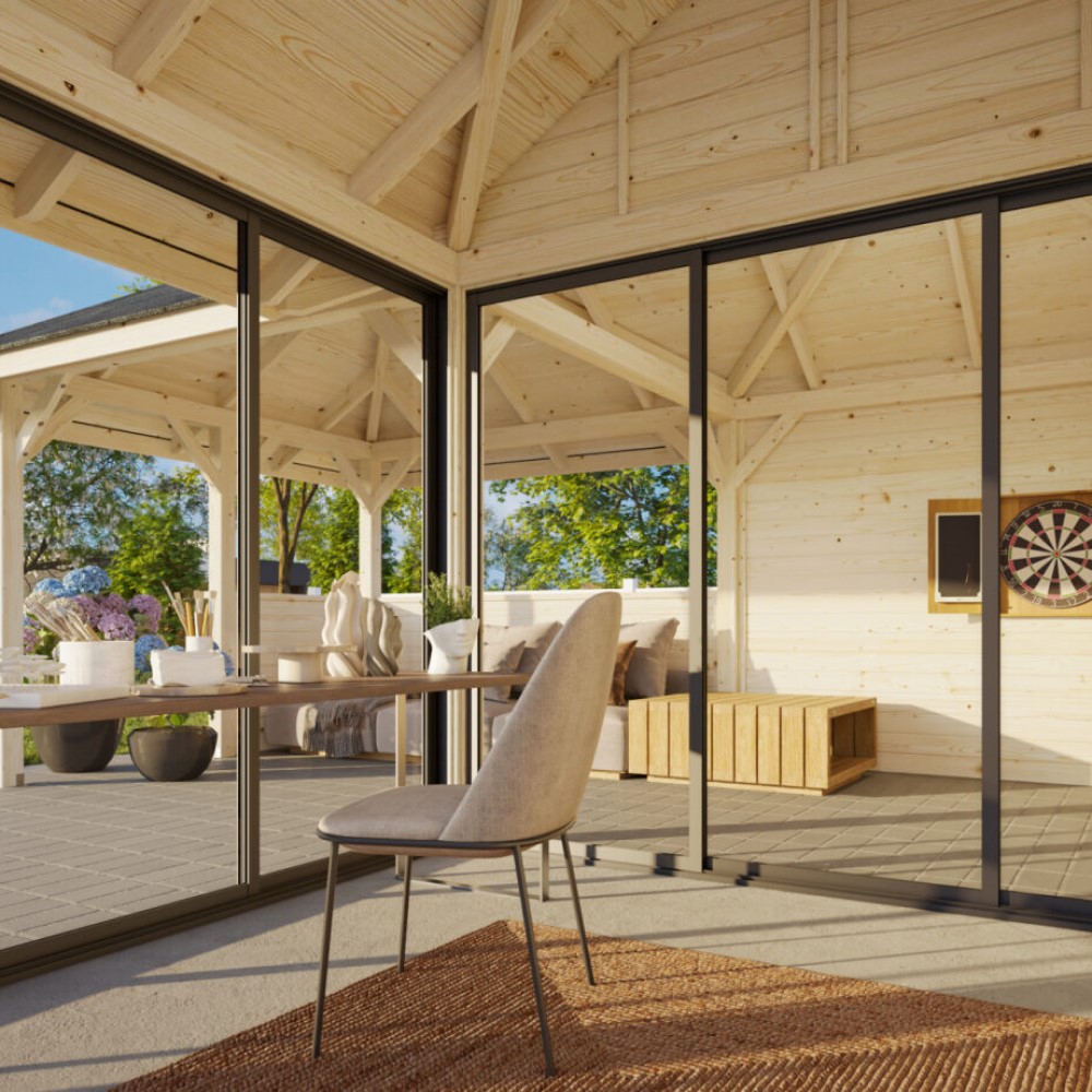 Hagestue Palmako Bianca 24,9 m2 Sett 210 Slide