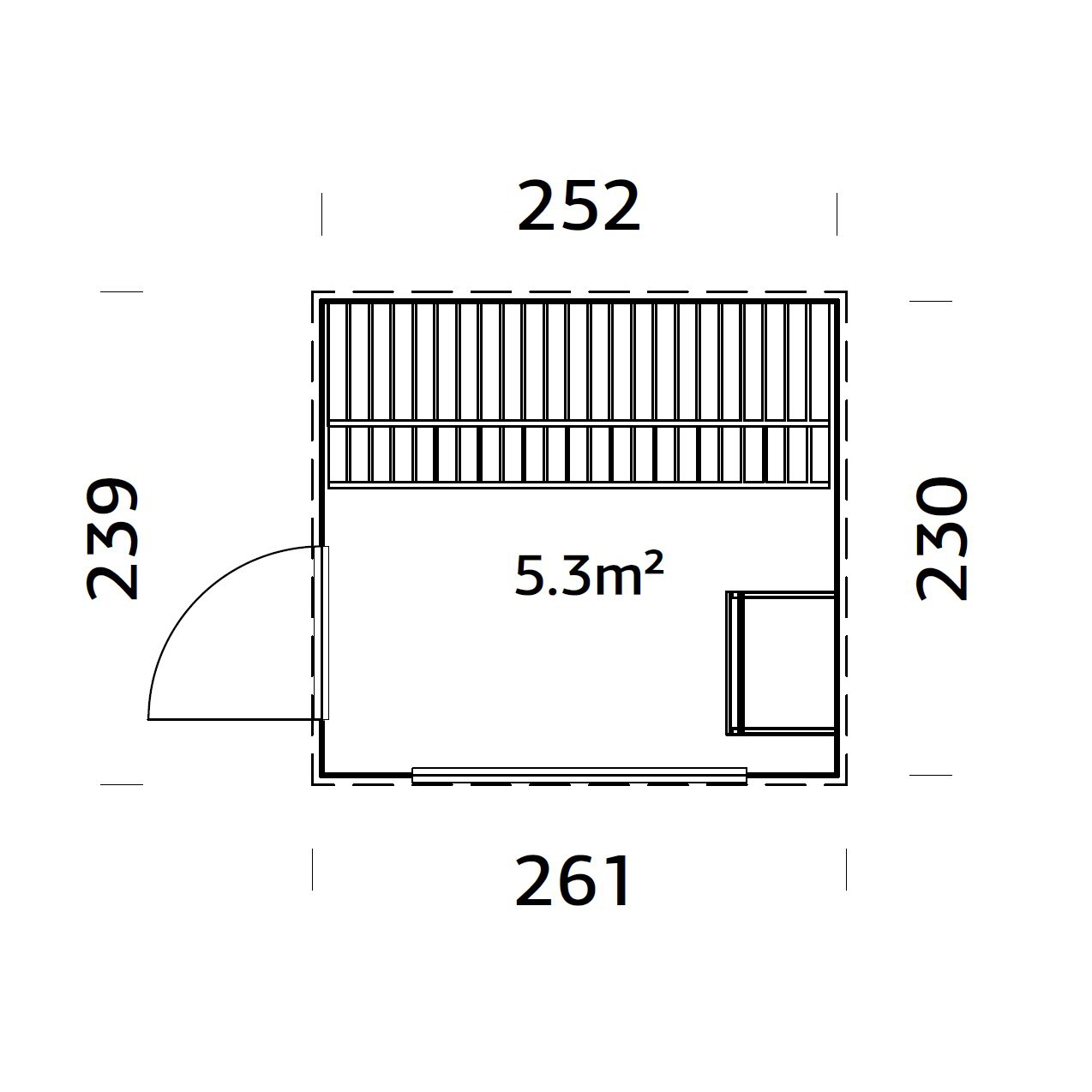 Grace Sauna 5,3 m2 NO Ubehandlet