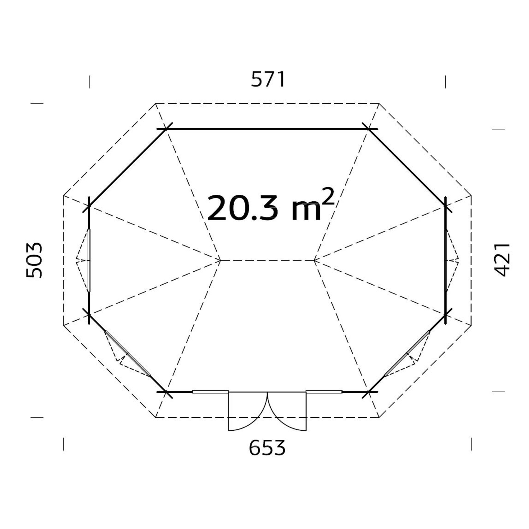 Lysthus Palmako Hanna 20,3 m2