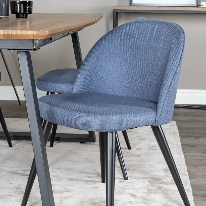 Spisegruppe Venture Home Ina med 4 Valentina Stoler Polyester