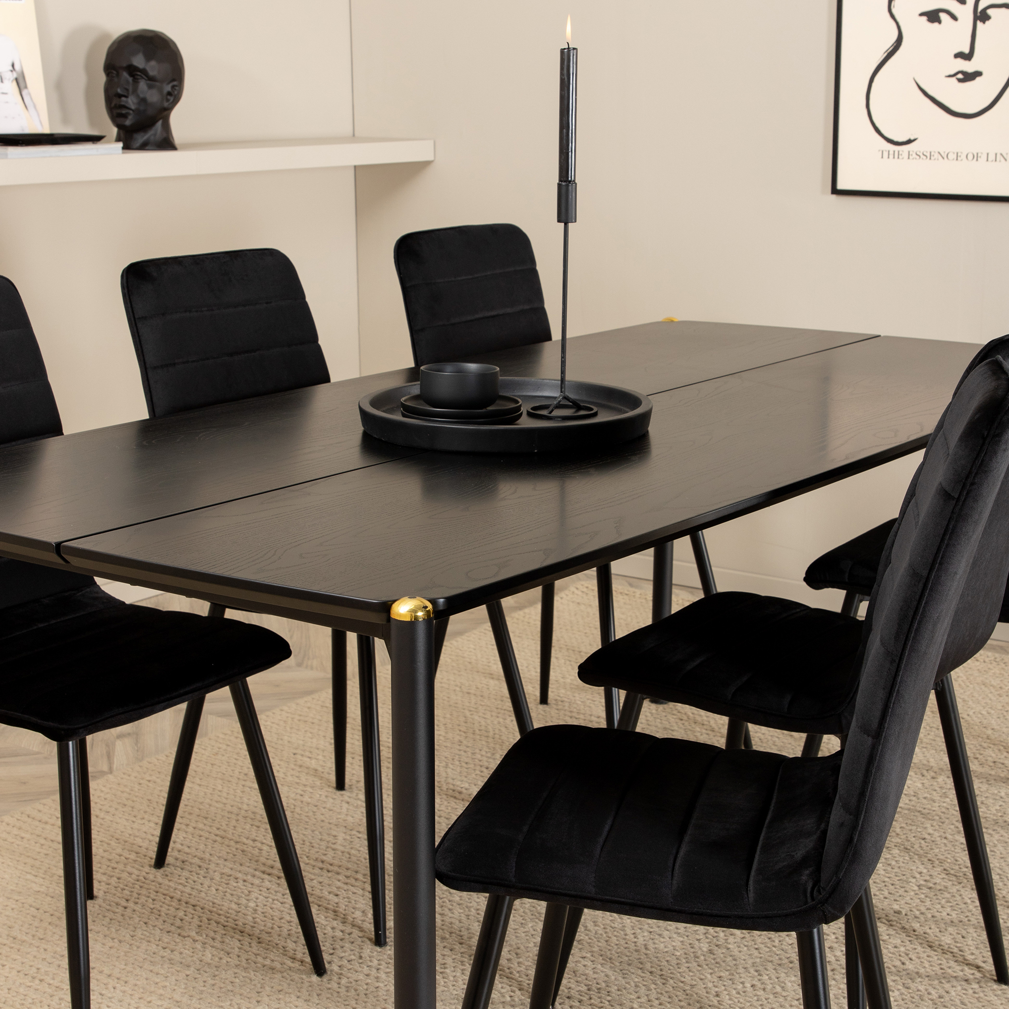 Spisegruppe Venture Home Paris med 6 Walerina Stoler