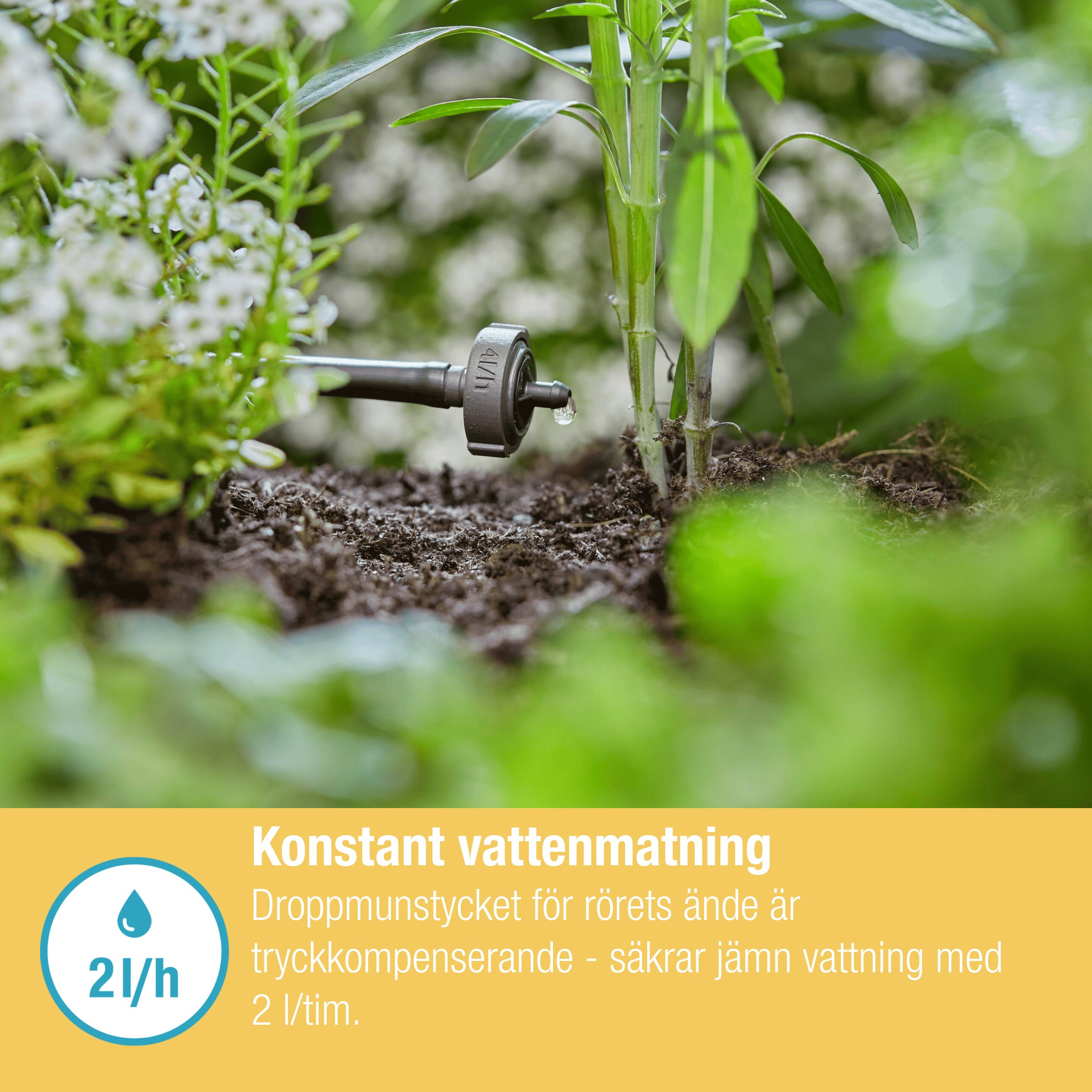 Dryppfordeler Gardena Micro-Drip 2 l/h Trykkregulerende