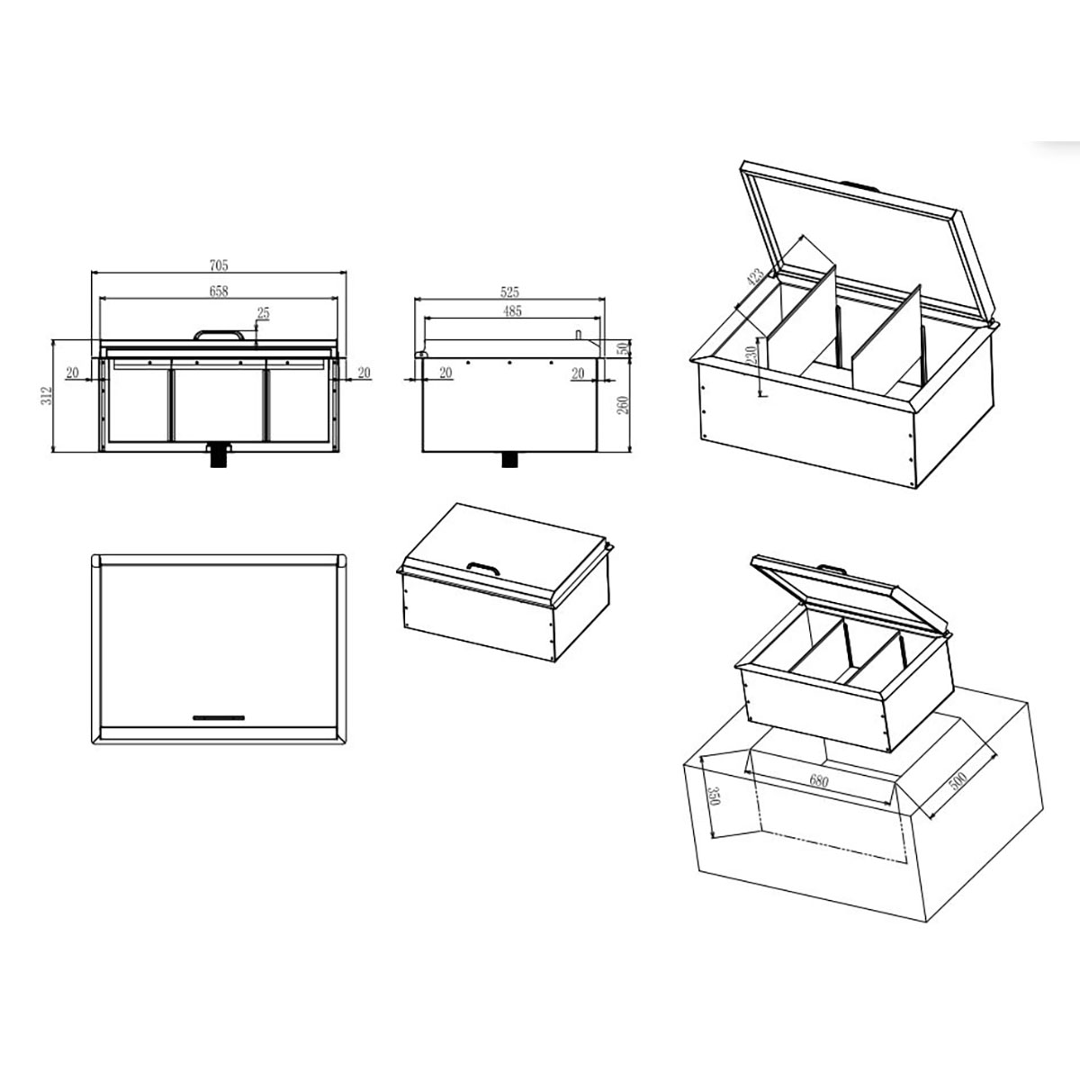 Isbeholder Myoutdoorkitchen Built-in 70 cm