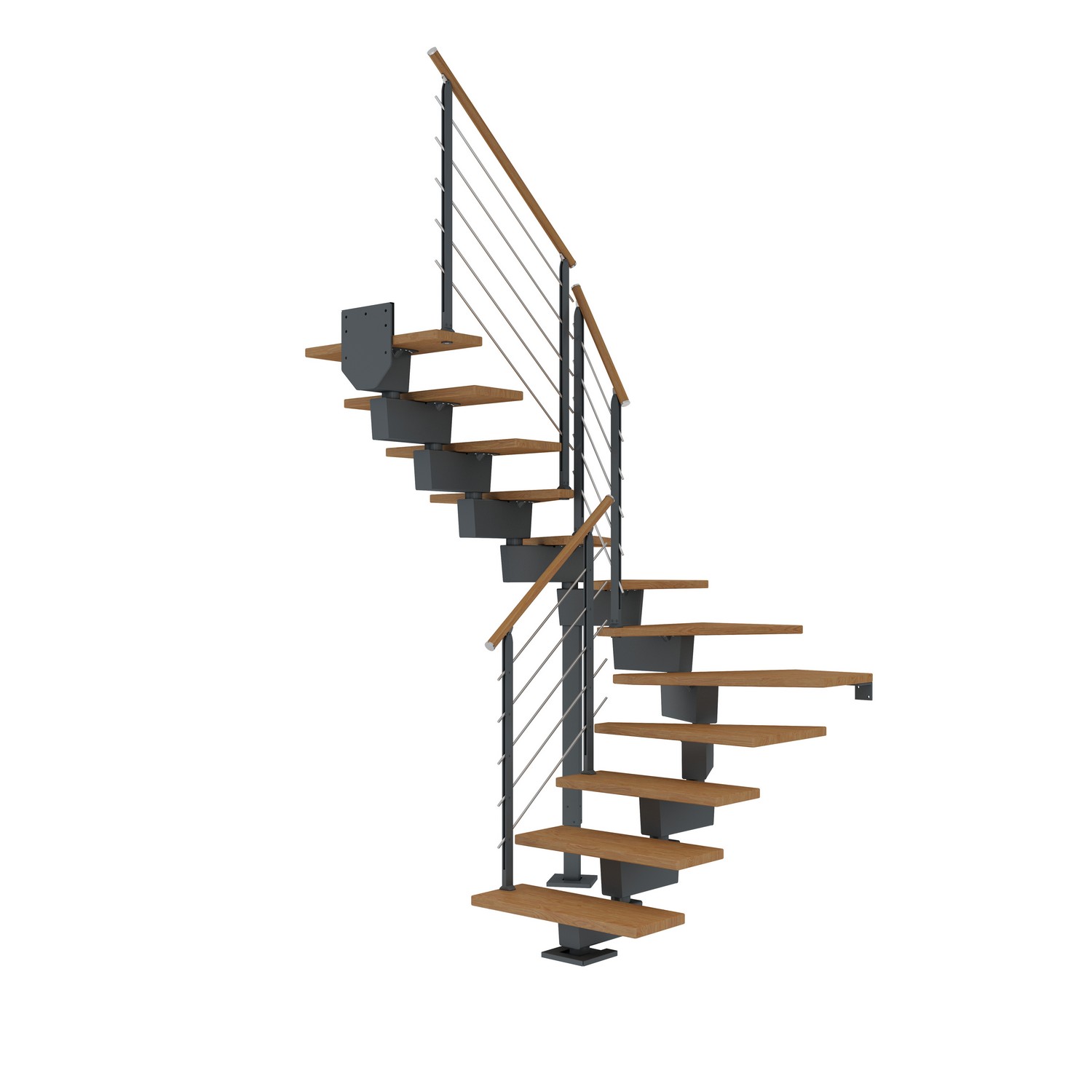 Hovedtrapp Dolle Dubai Eik Oljet 1/2-Sving Design