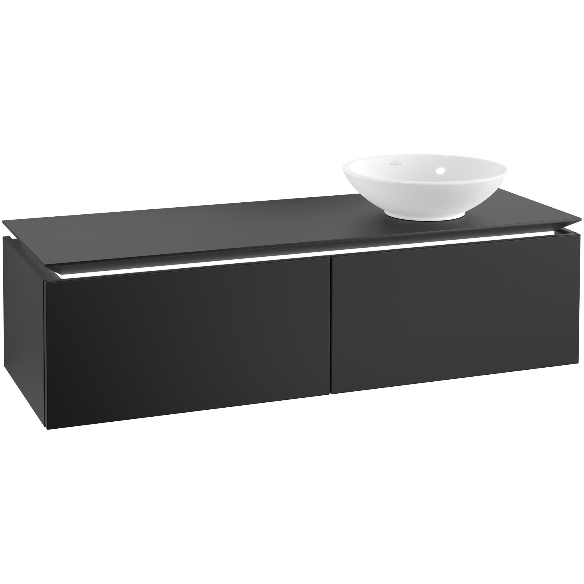 Tvättställsskåp Villeroy & Boch Legato Kompakt 1400 med 2 Lådor för Ocentrerat Ytmonterat Tvättställ