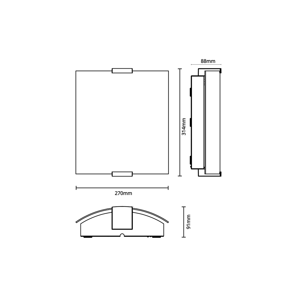 Veggarmatur SG ARMATUREN Safir 8W IP44 LED