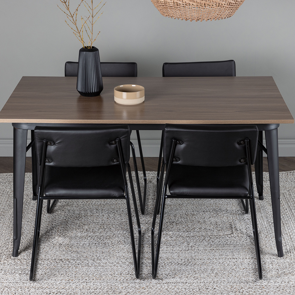 Spisegruppe Venture Home Tempe 140 cm med 4 Kenth Stoler