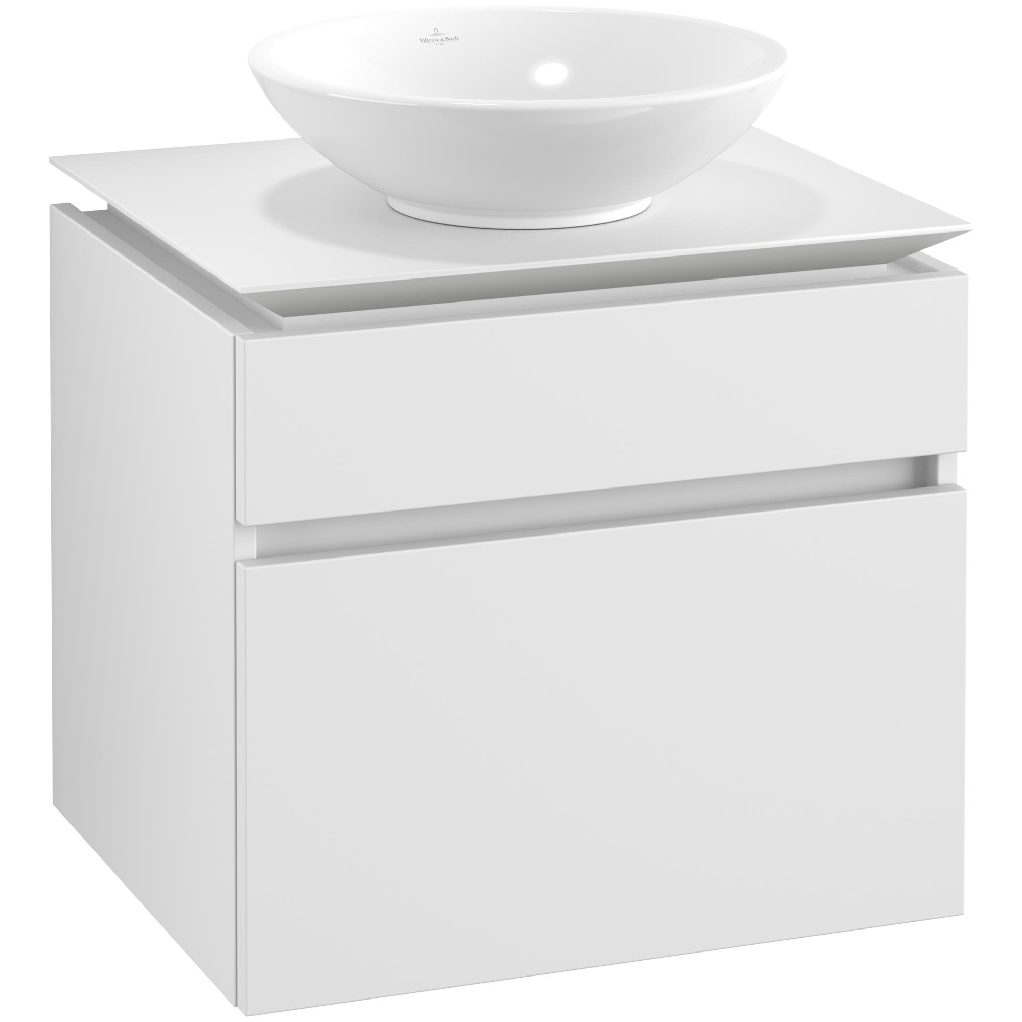 Tvättställsskåp Villeroy & Boch Legato 600 med 2 Lådor för Ytmonterat Tvättställ | badrum - badrumsmobler - tvattstallsskap-och-kommod | KakelKungen