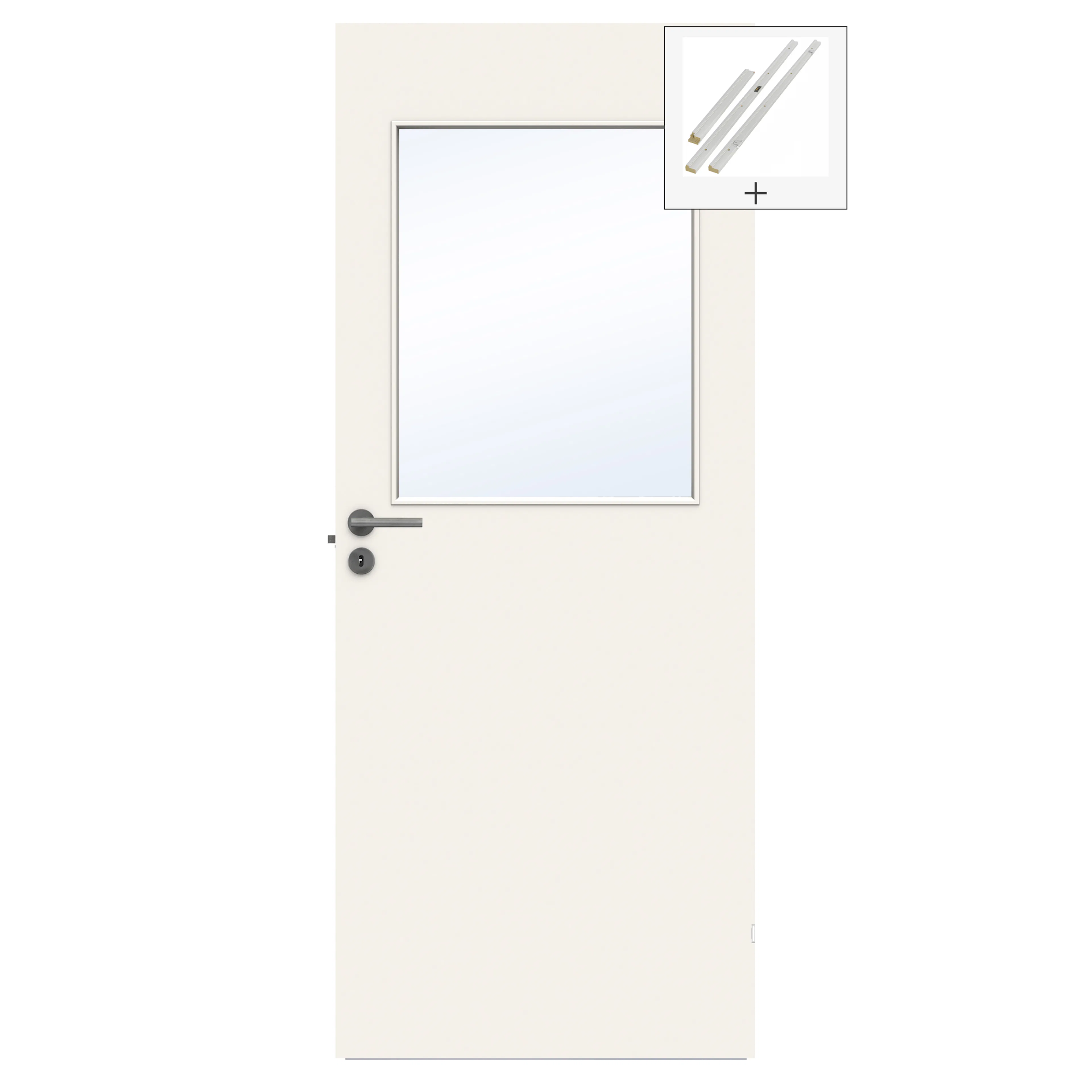 DØRBL STABLE G21 9X21 HVIT med Karmsett BxH: 90x210 (dørbladmål: 82,5x204)