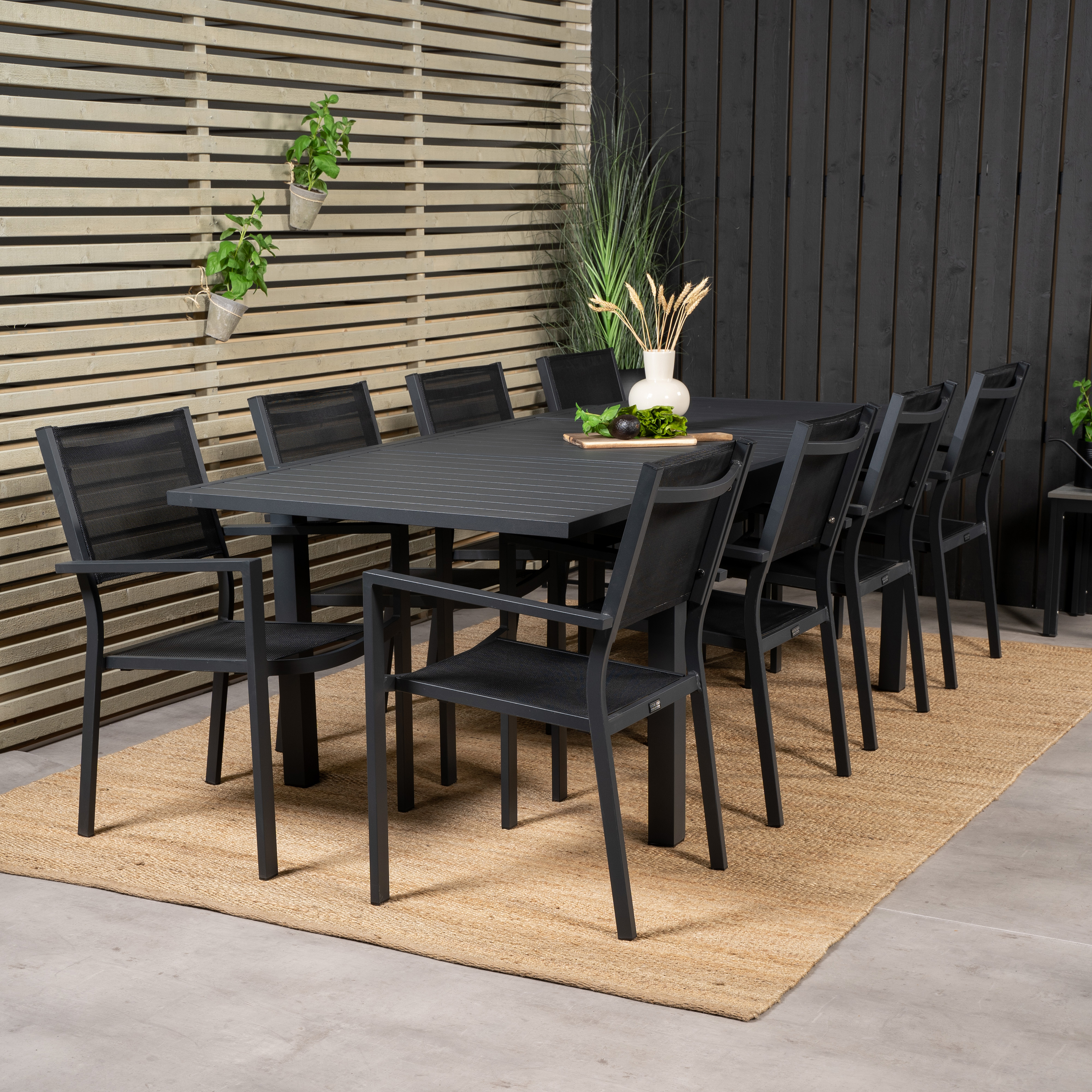 Spisegruppe Venture Home Madrid 160/240 med 8 Copacabana Spisestoler