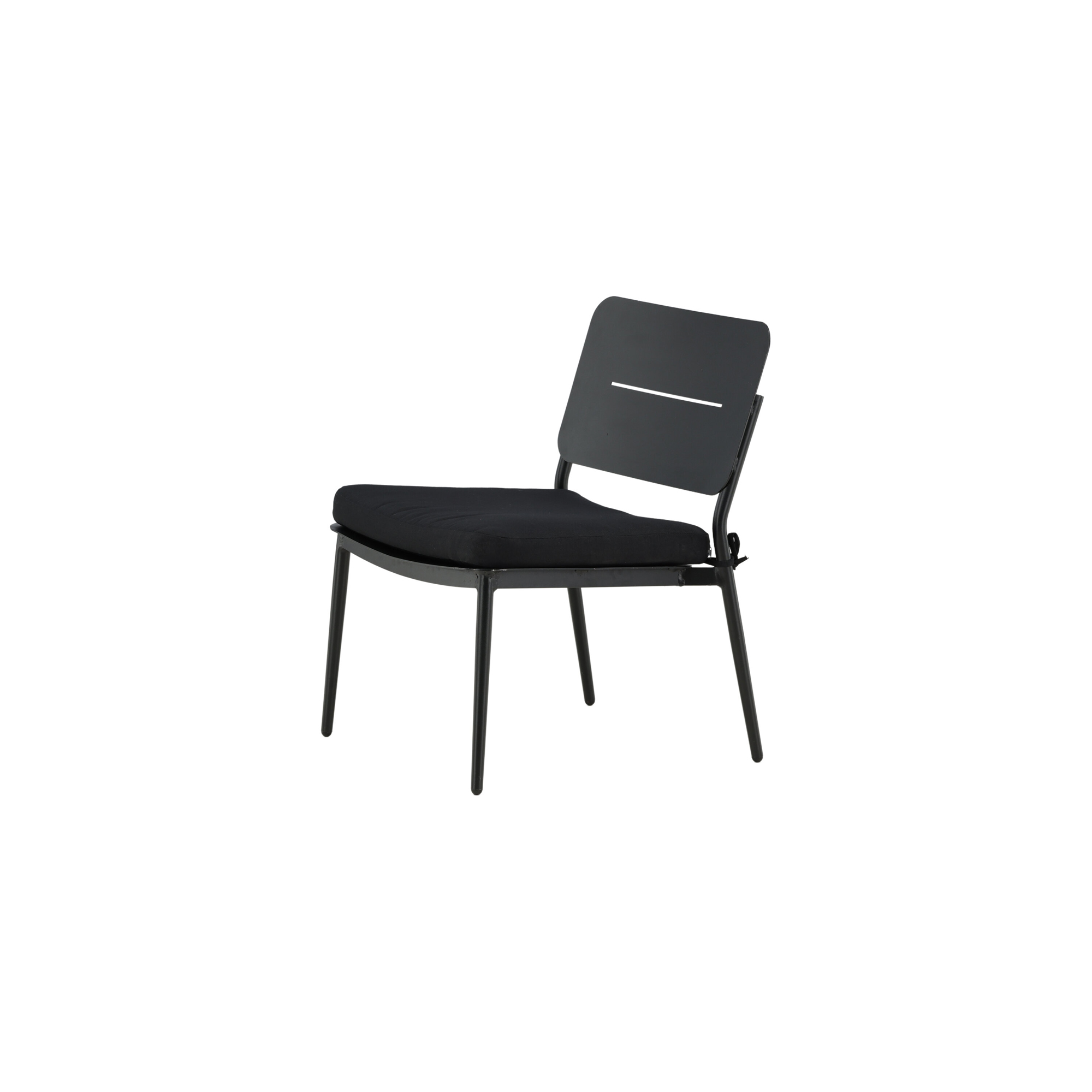 Lina lounge Chair - Black / Black Cushion Sort
