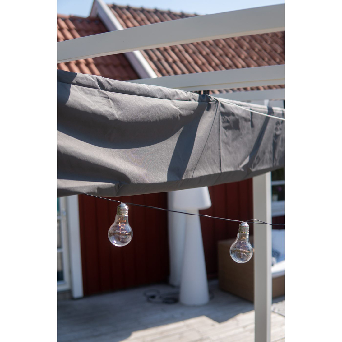 Pergola 3x3 m Vit Hvit/Hvit