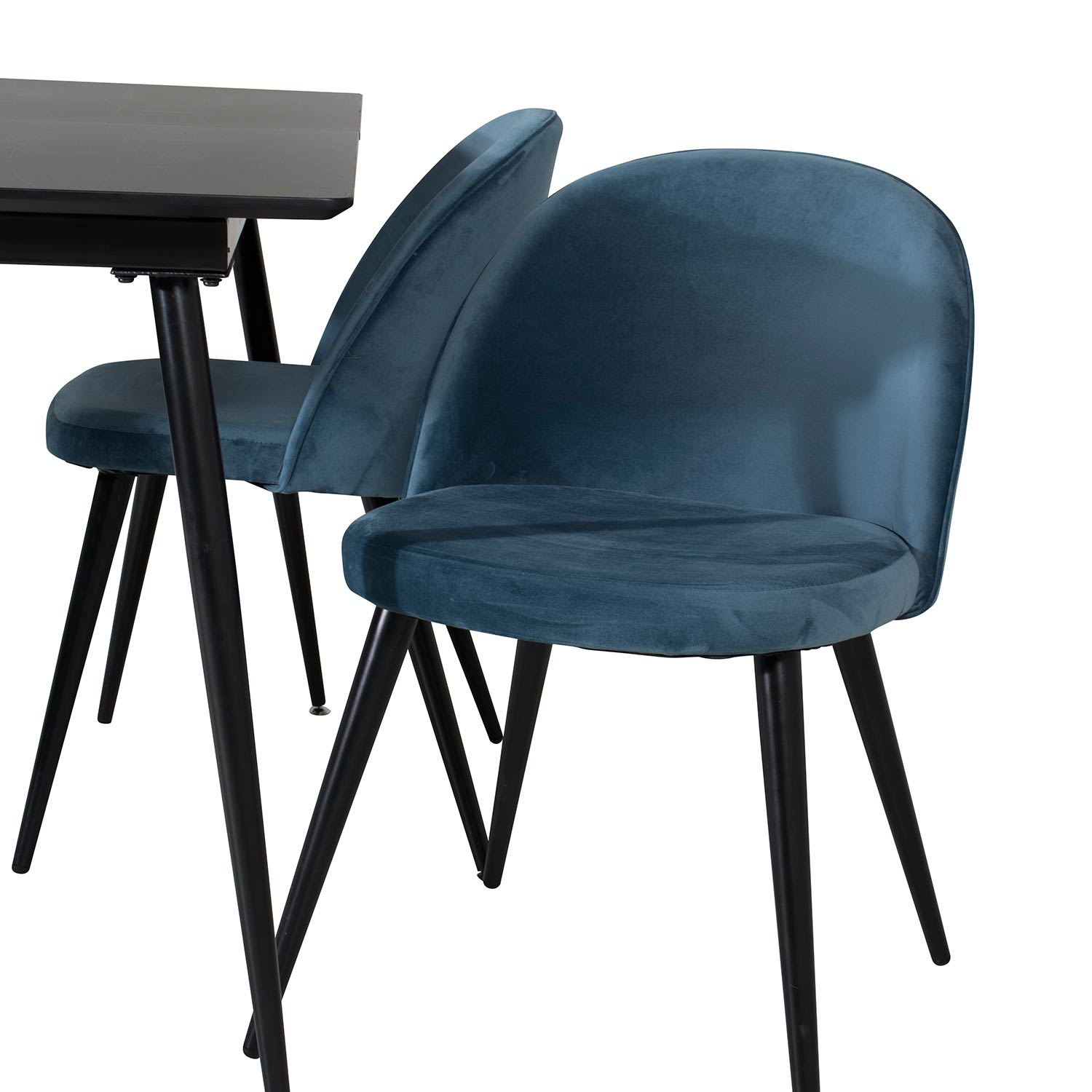 Spisegruppe Venture Home Silvia med Innleggsplate og 4 Valentina Stoler