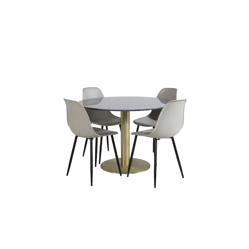 Spisegruppe Venture Home Estelle med 4 Pop Stoler