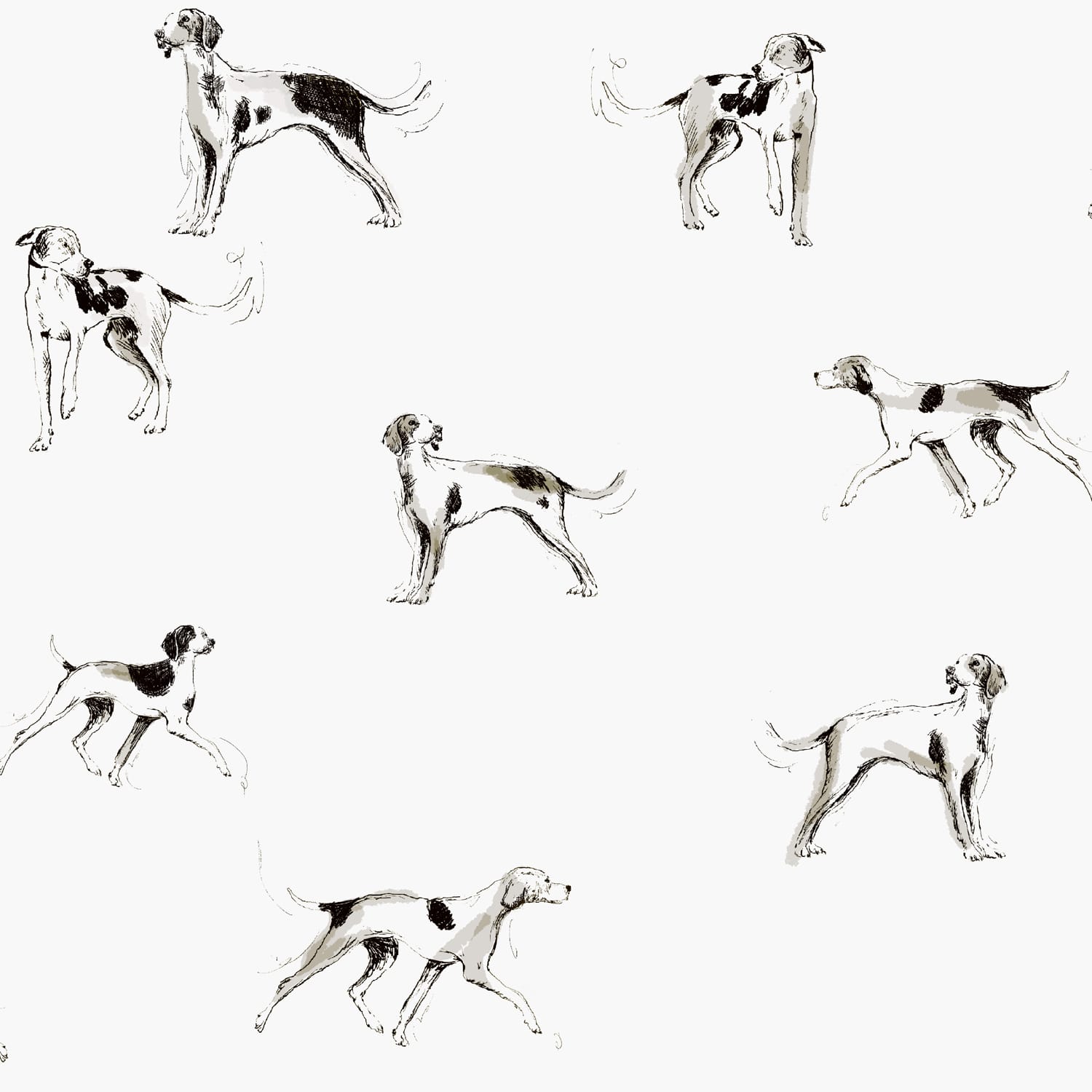 Tapet Joules Sketchy Dogs Cr&egrave;me