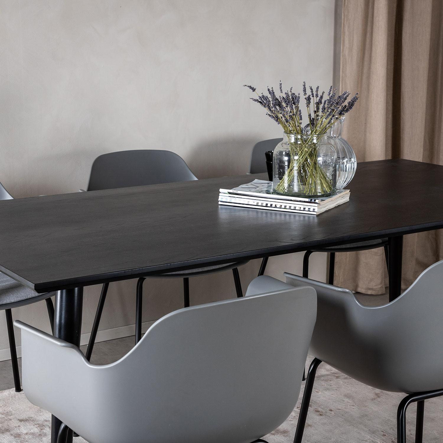 Spisegruppe Venture Home Dipp med 6 Comfort Plastic Stoler