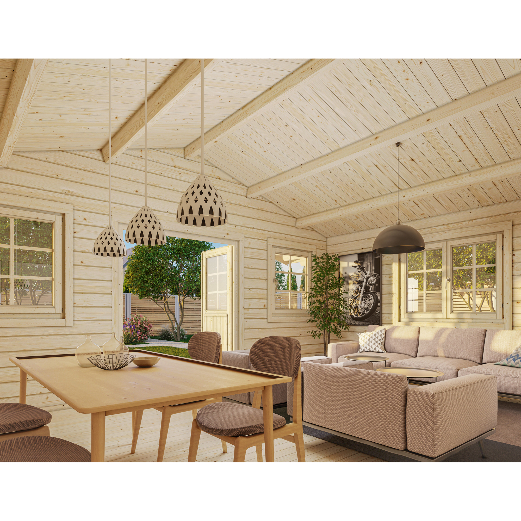 Anneks Palmako Helena 26 m2 med Shingel, Papp og Spiker