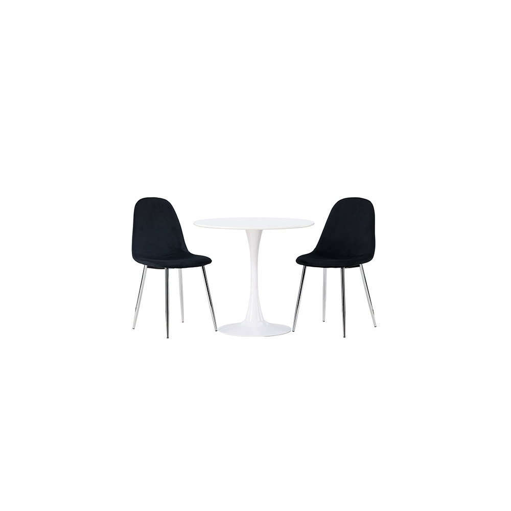 Spisegruppe Venture Home Hamden Ø80 cm med 2 stk Polar Stoler