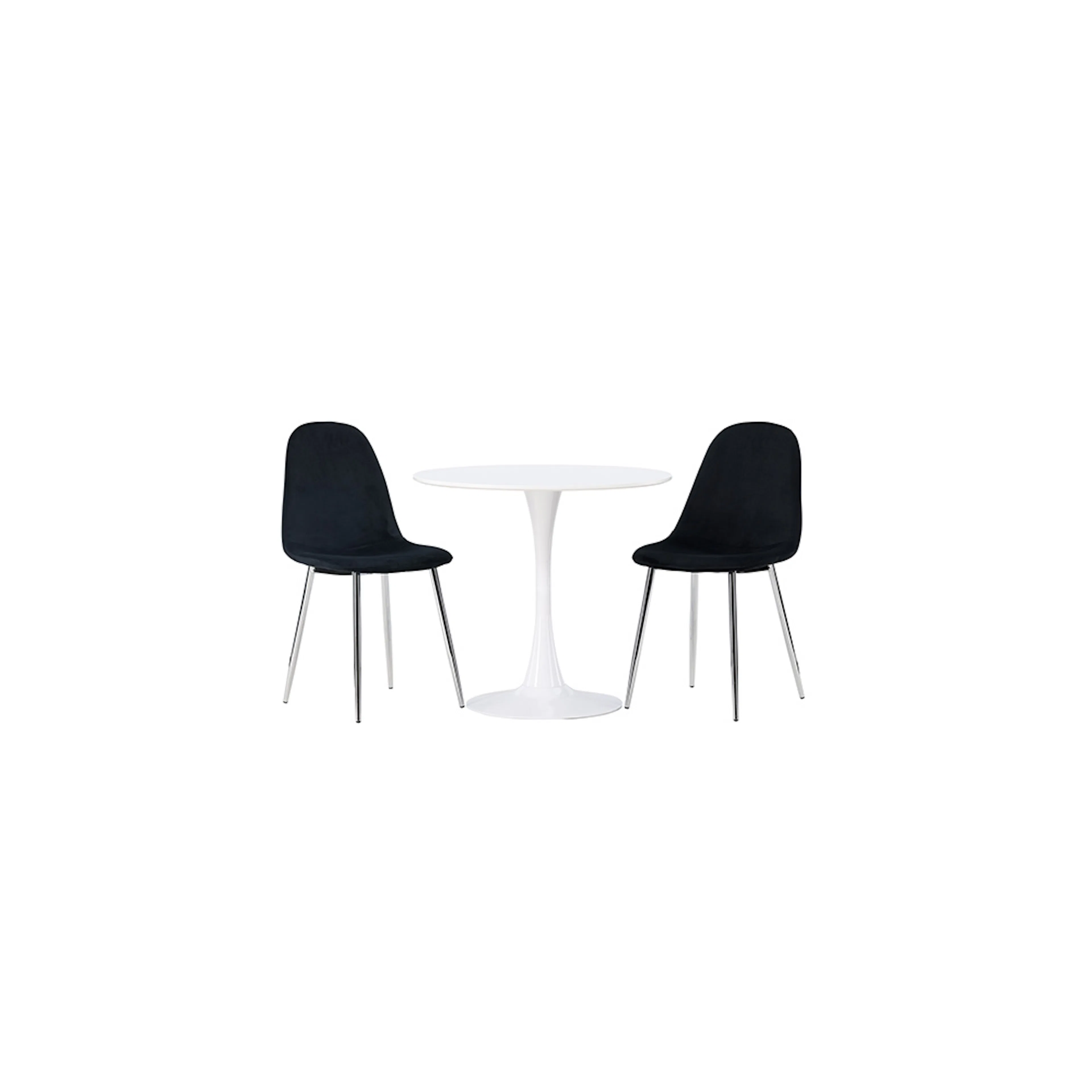 Spisegruppe Venture Home Hamden Ø80 cm med 2 stk Polar Stoler