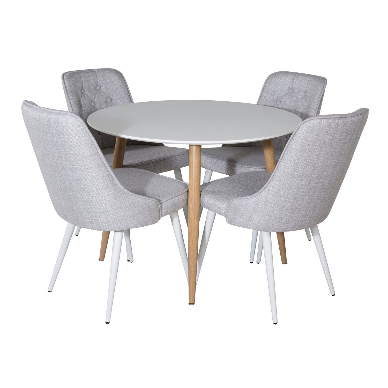 Spisegruppe Venture Home Plaza med 4stk Velvet Deluxe Stoler