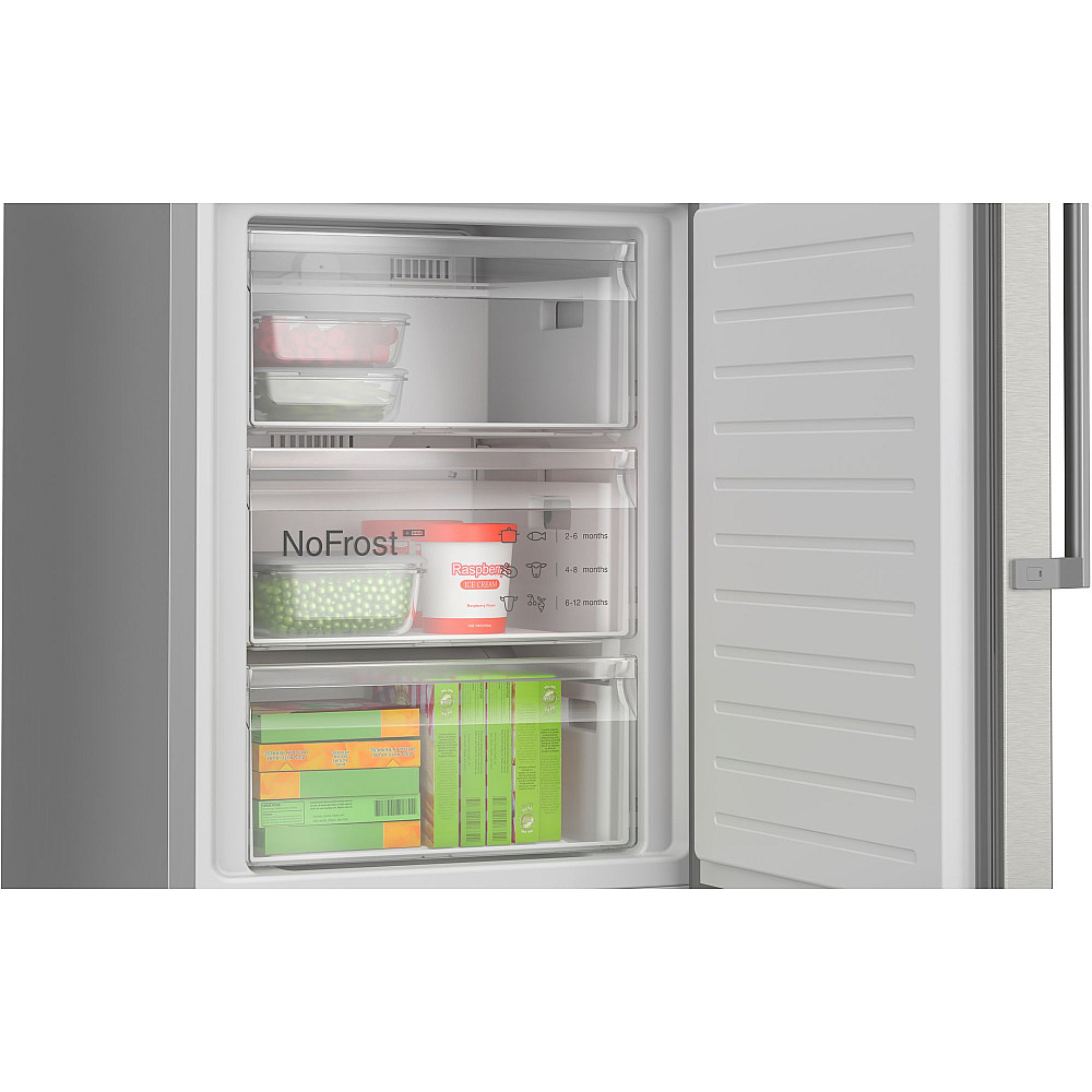 Frittstående Kjøleskap/Fryser Bosch Serie 6 KGN39AIAU Rustfri med LED-Belysning