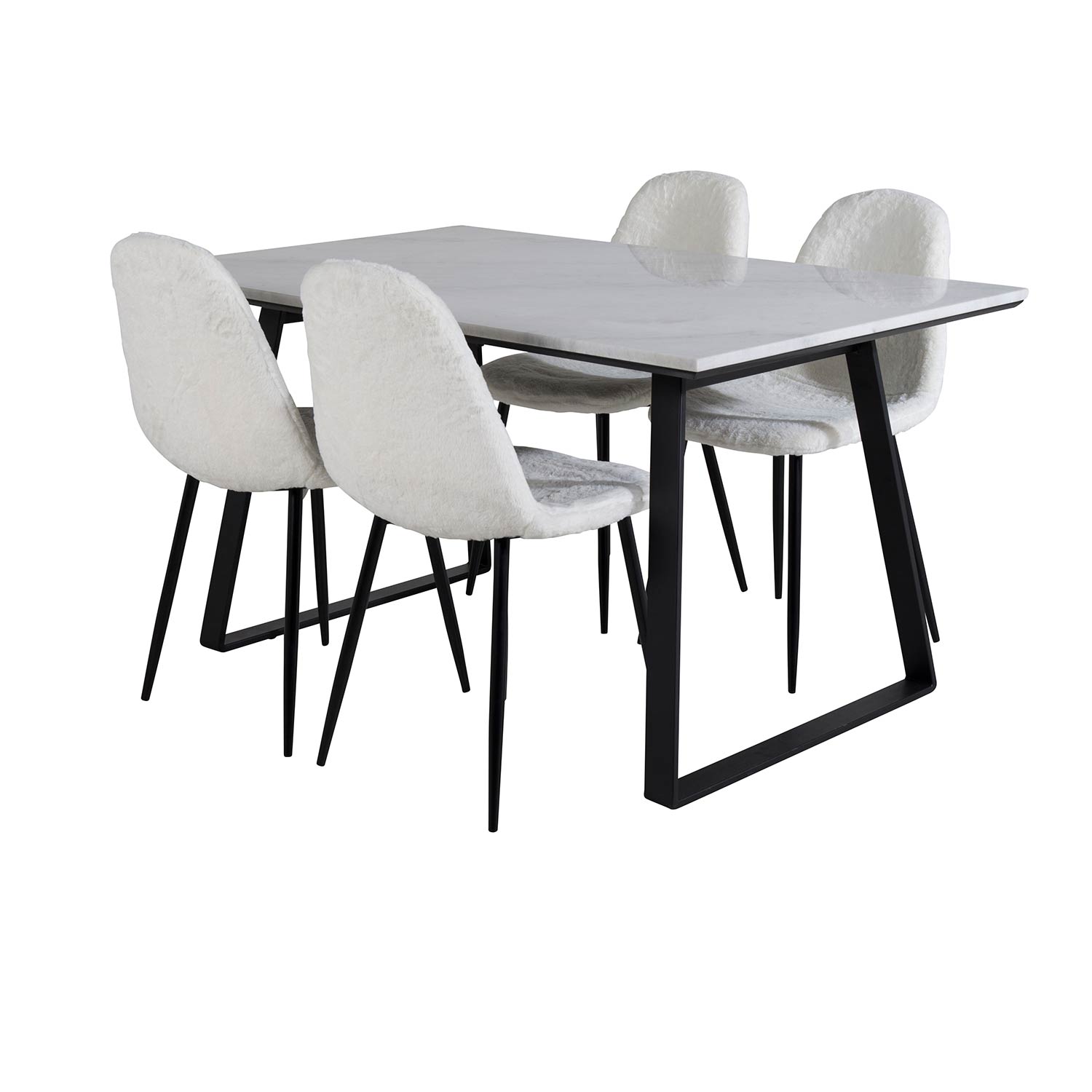 Spisegruppe Venture Home Estelle 140 med 4 Pooya Stoler