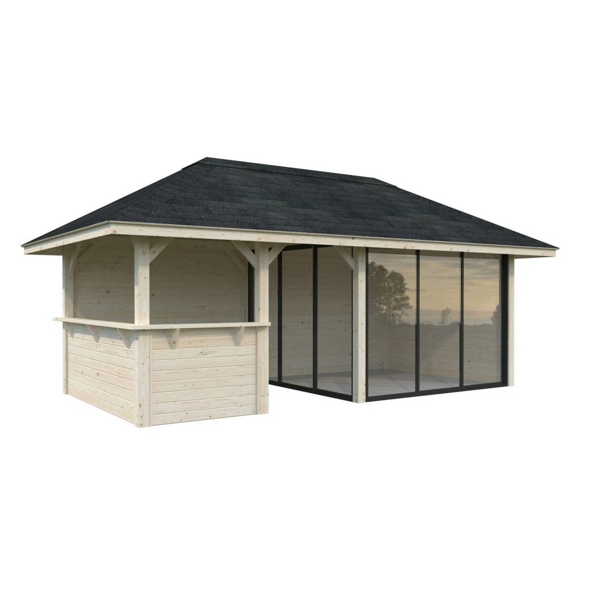 Hagestue Palmako Bianca 16,6 m2 Sett 207 Slide