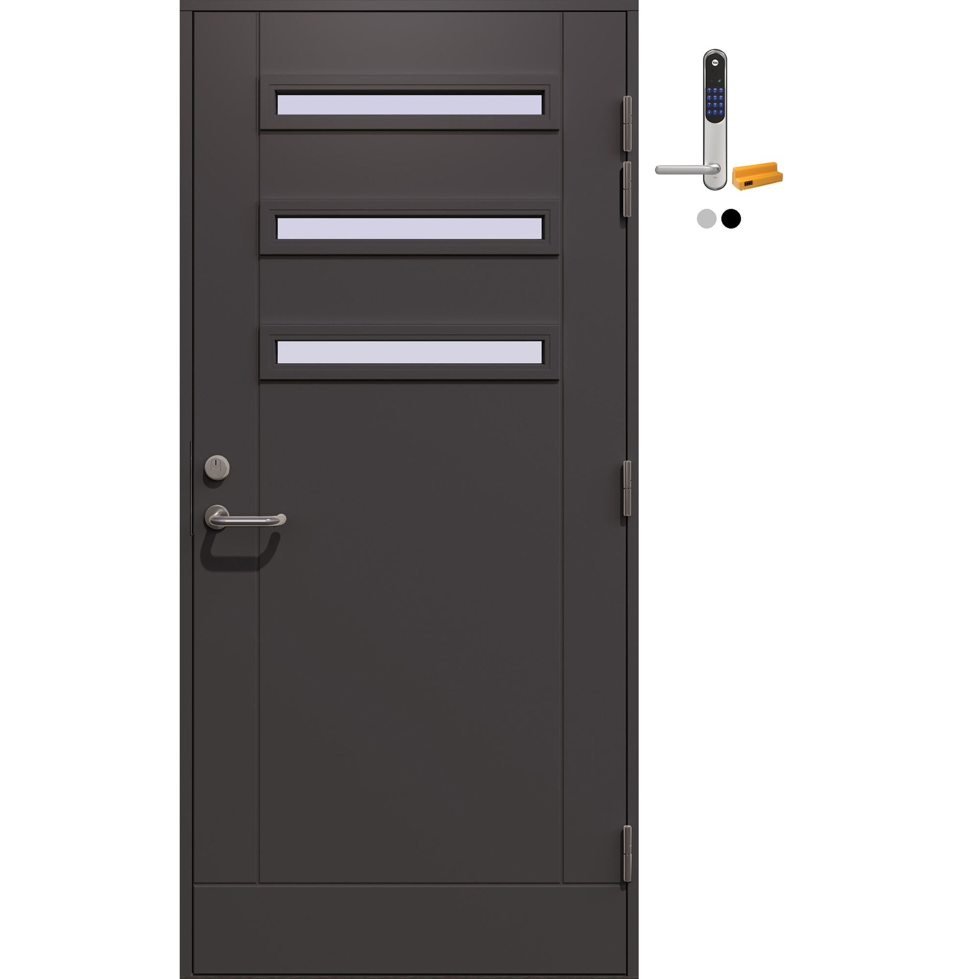 Ytterdør Gilje Phoebe med Yale Doorman Classic Home 100x200 - Høyre ...