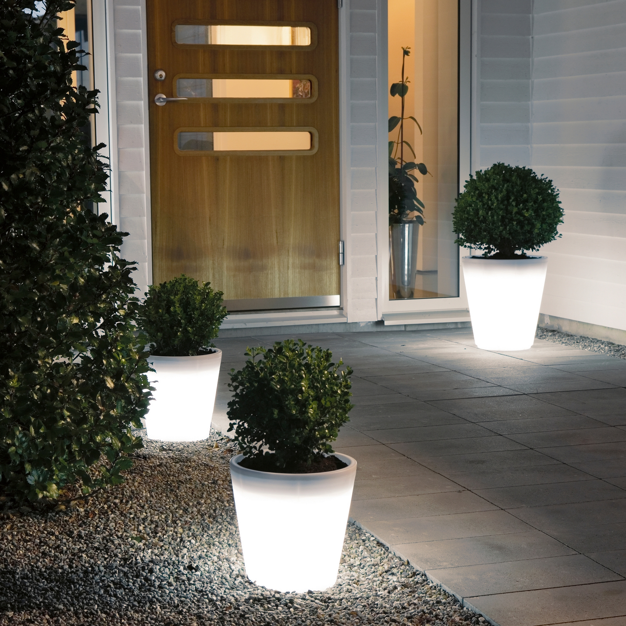 Blomsterpotte Gnosjö Konstsmide Assisi LED Plast Trafo IP44