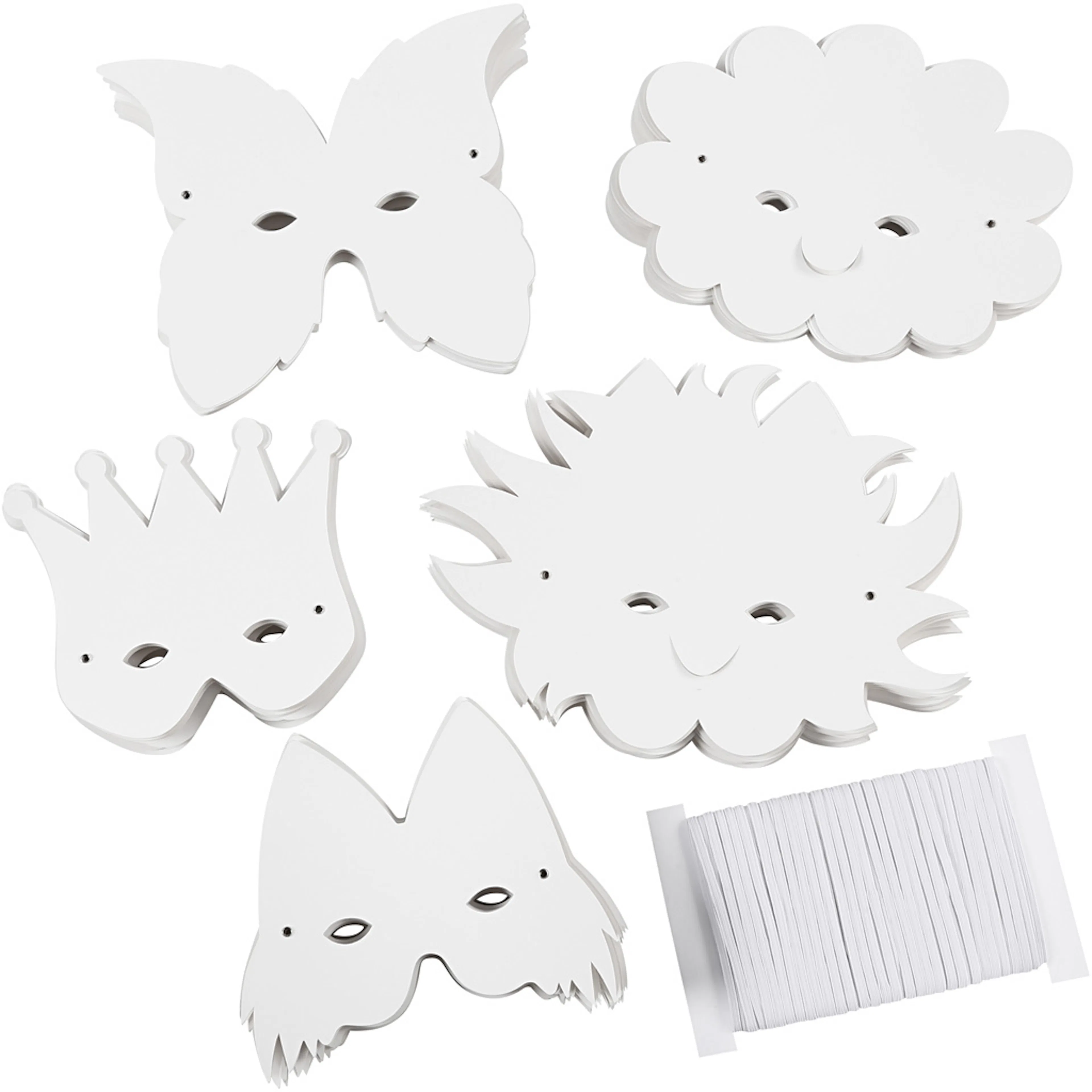 Masker Creativ Company Fantasimasker Hvit 5x20 stk/1 Pk