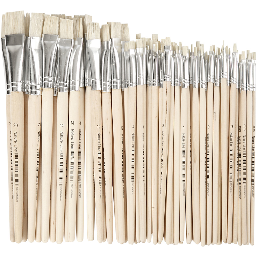 Pensler Creativ Company Natur Line Nr 00-20 Korte Skaft 68 Stk/1 Pk