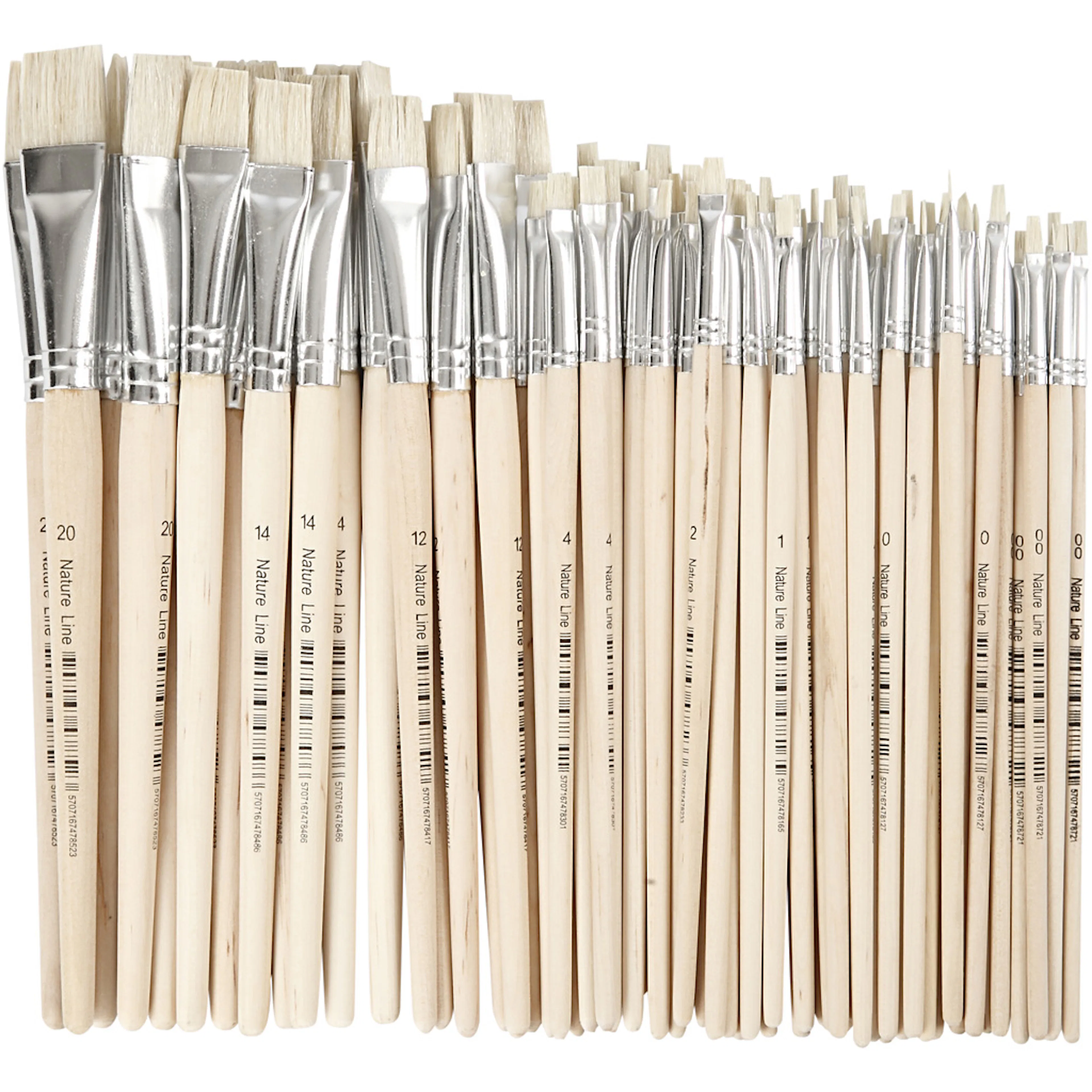Pensler Creativ Company Natur Line Nr 00-20 Korte Skaft 68 Stk/1 Pk