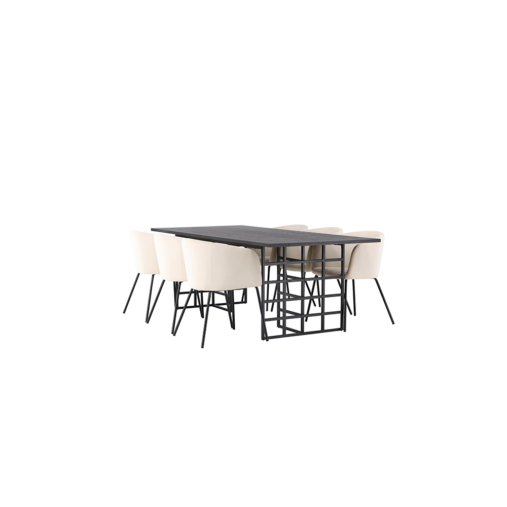 Spisegruppe Venture Home Ystad med 6 stk Berit Stoler