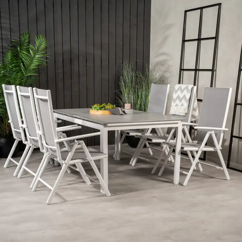Spisegruppe Venture Home Lova 160/240 med 6 Bront Stoler