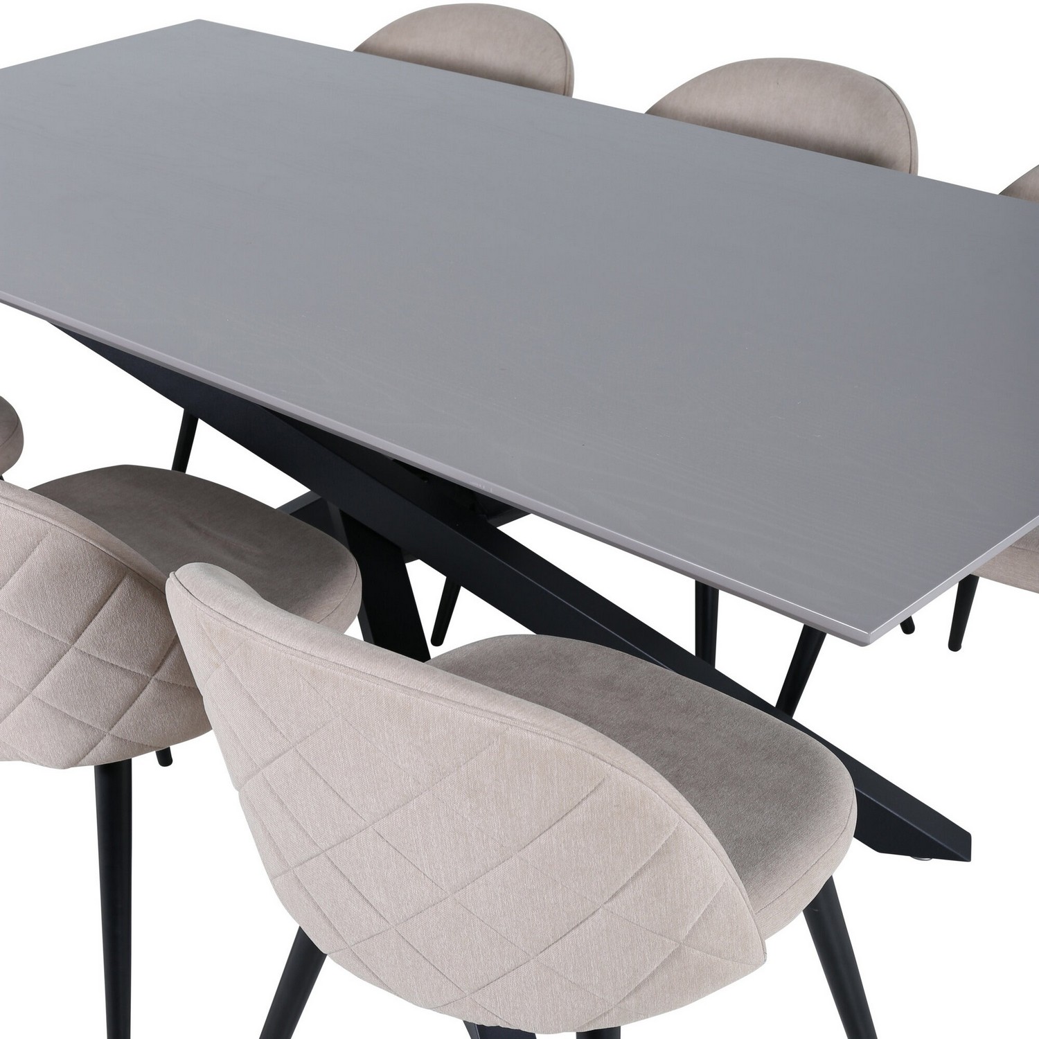 Spisegruppe Venture Home med Piata Spisebord og 6 Valentina Stitcthes Spisestoler