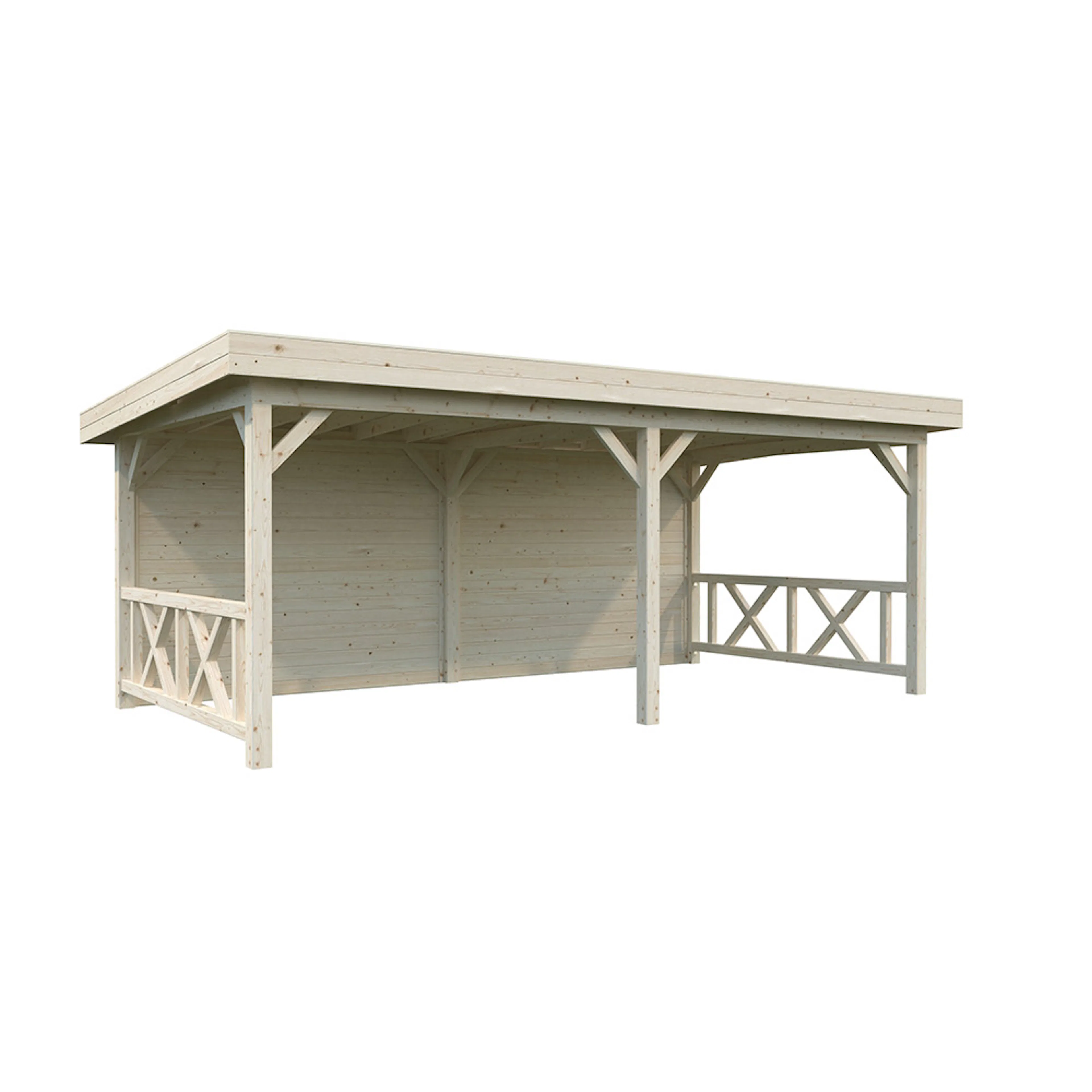 Lenna paviljong 16,6 m2 Set 308 Ubehandlet Tre